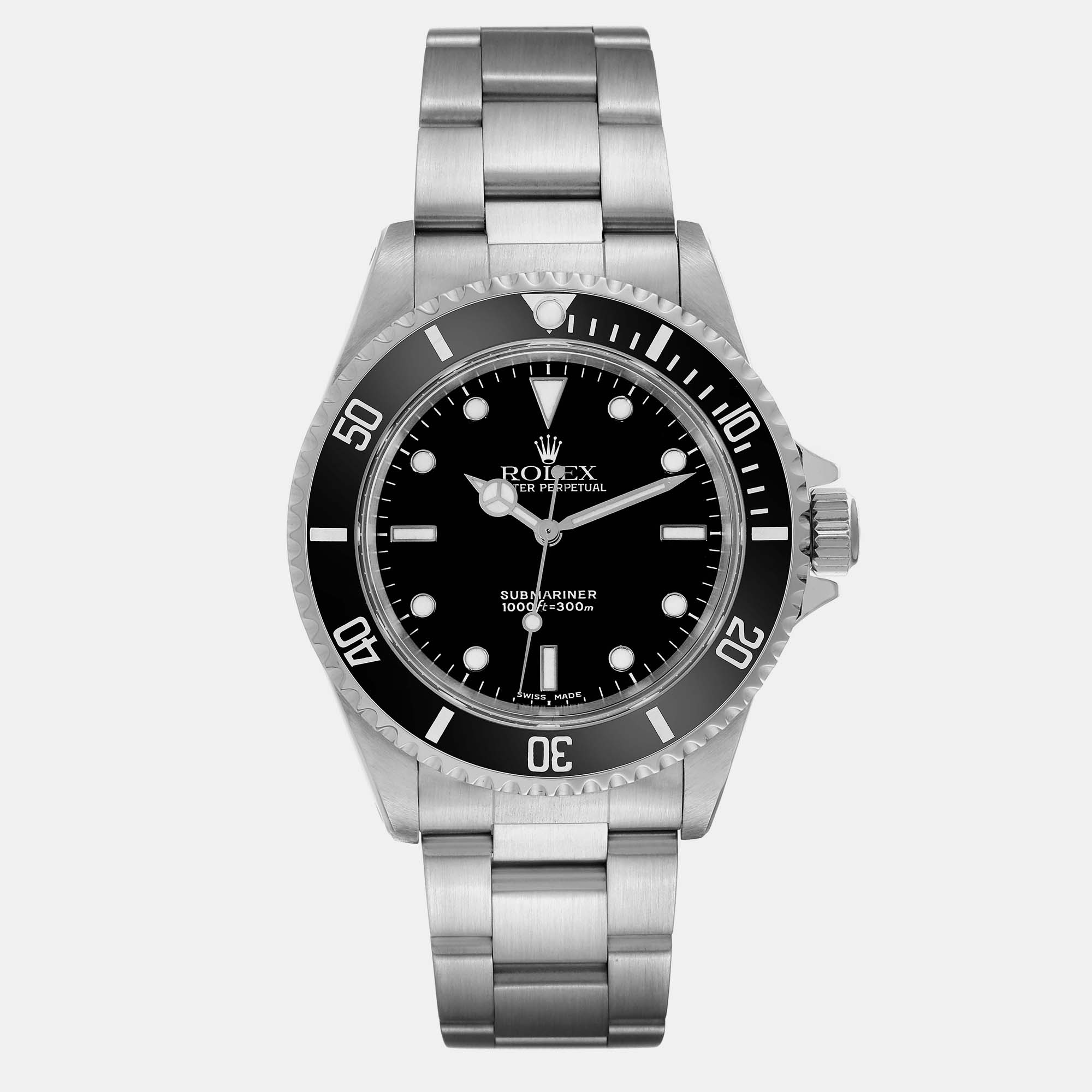

Rolex Submariner No Date 2 Liner Steel Men's Watch 40.0 mm, Black