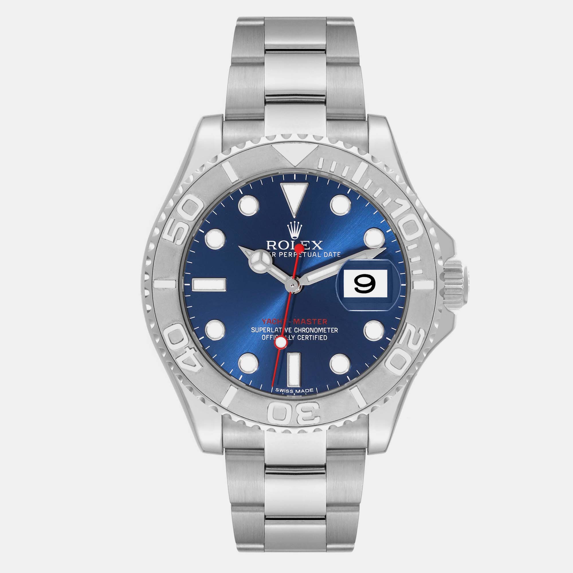 

Rolex Yachtmaster Steel Platinum Blue Dial Men's Watch 40.0 mm