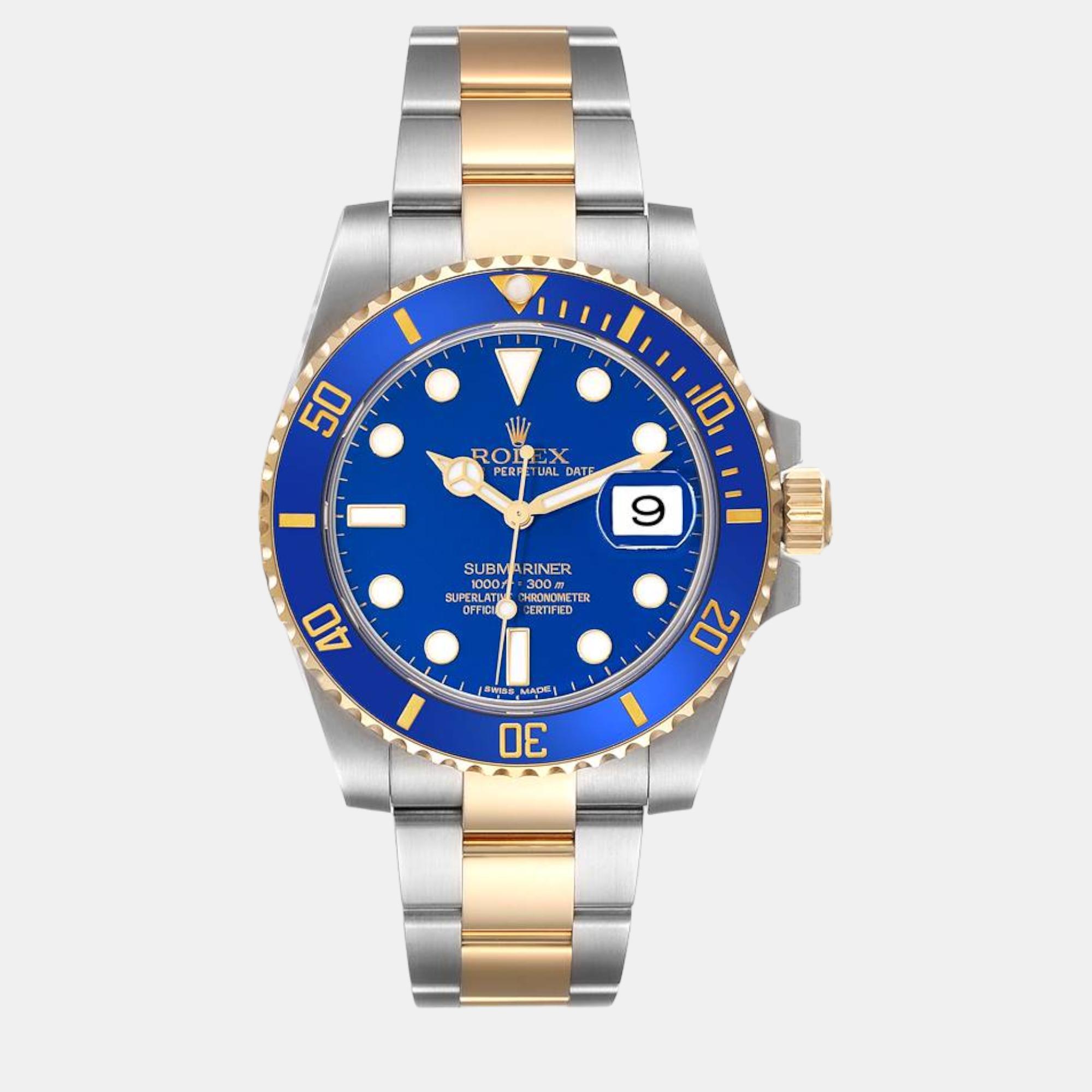

Rolex Submariner Steel Yellow Gold Blue Dial Men's Watch 116613