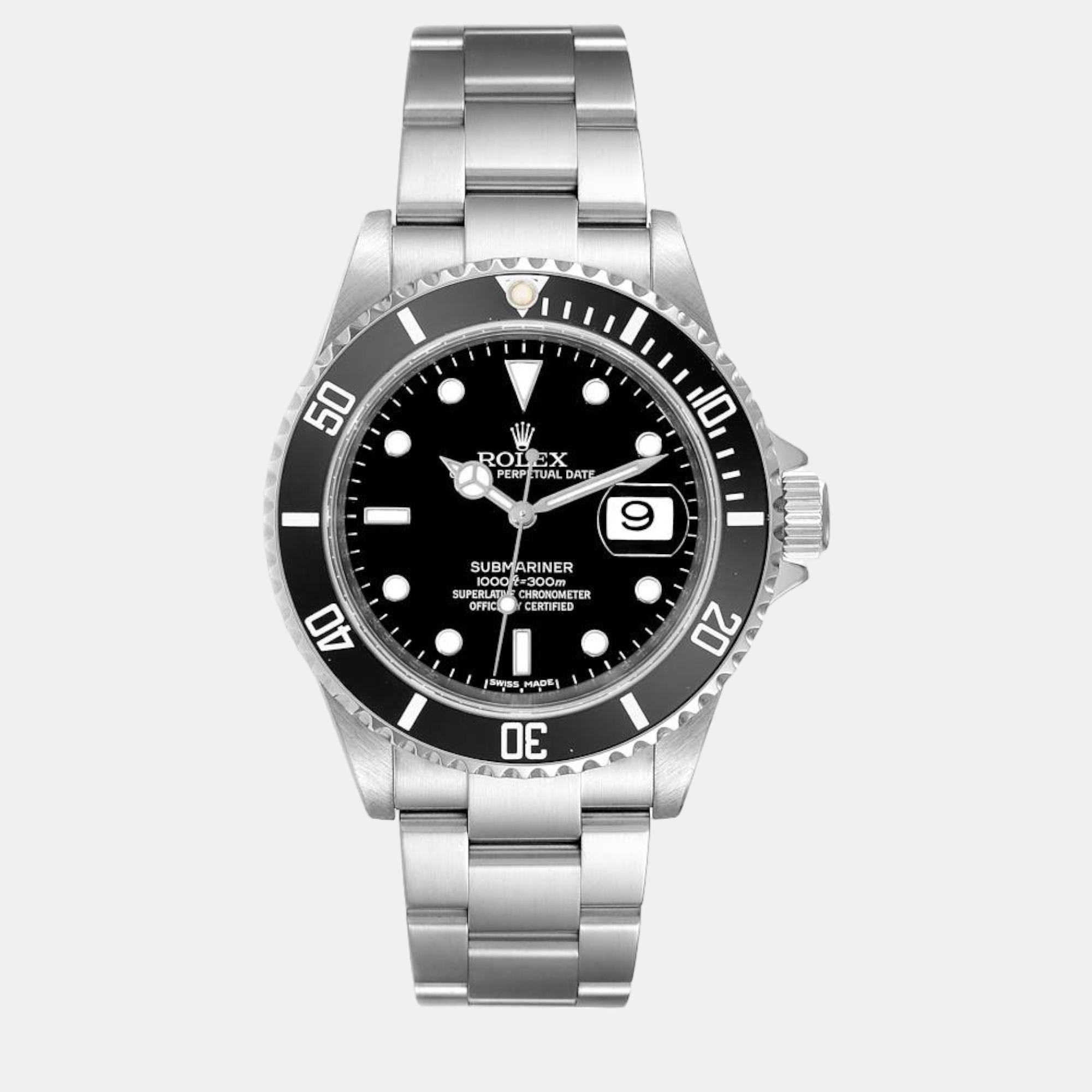 

Rolex Submariner Date Black Dial Steel Men's Watch 16610