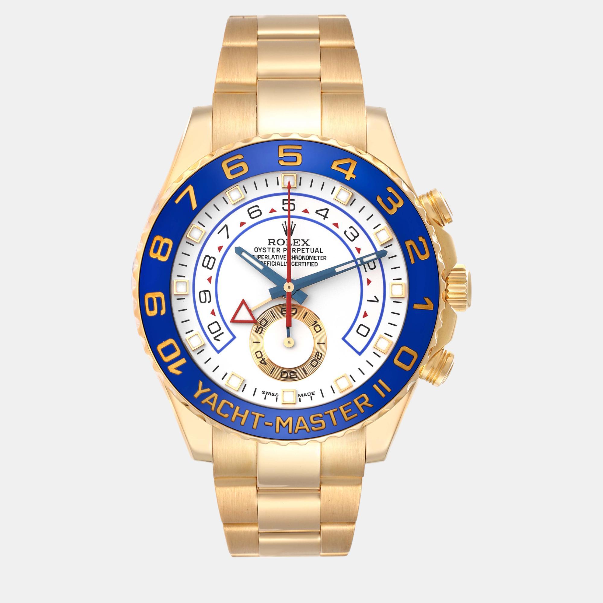 

Rolex Yachtmaster II Regatta Chronograph Yellow Gold Watch 44 mm, White