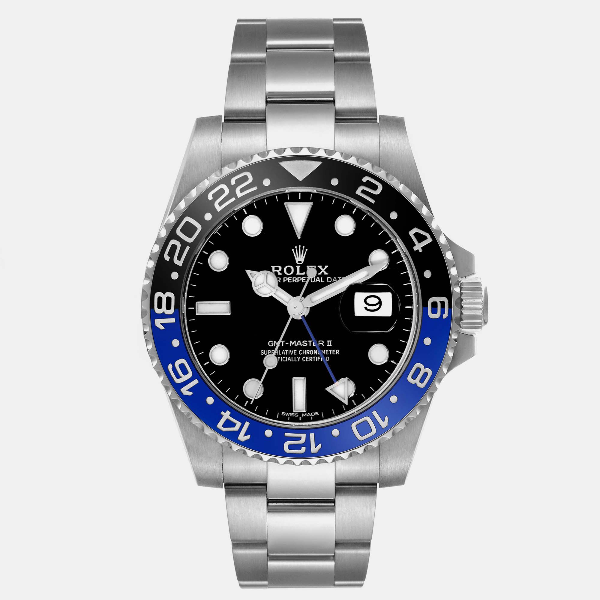 

Rolex GMT Master II Black Blue Batman Bezel Steel Men's Watch 40.0 mm