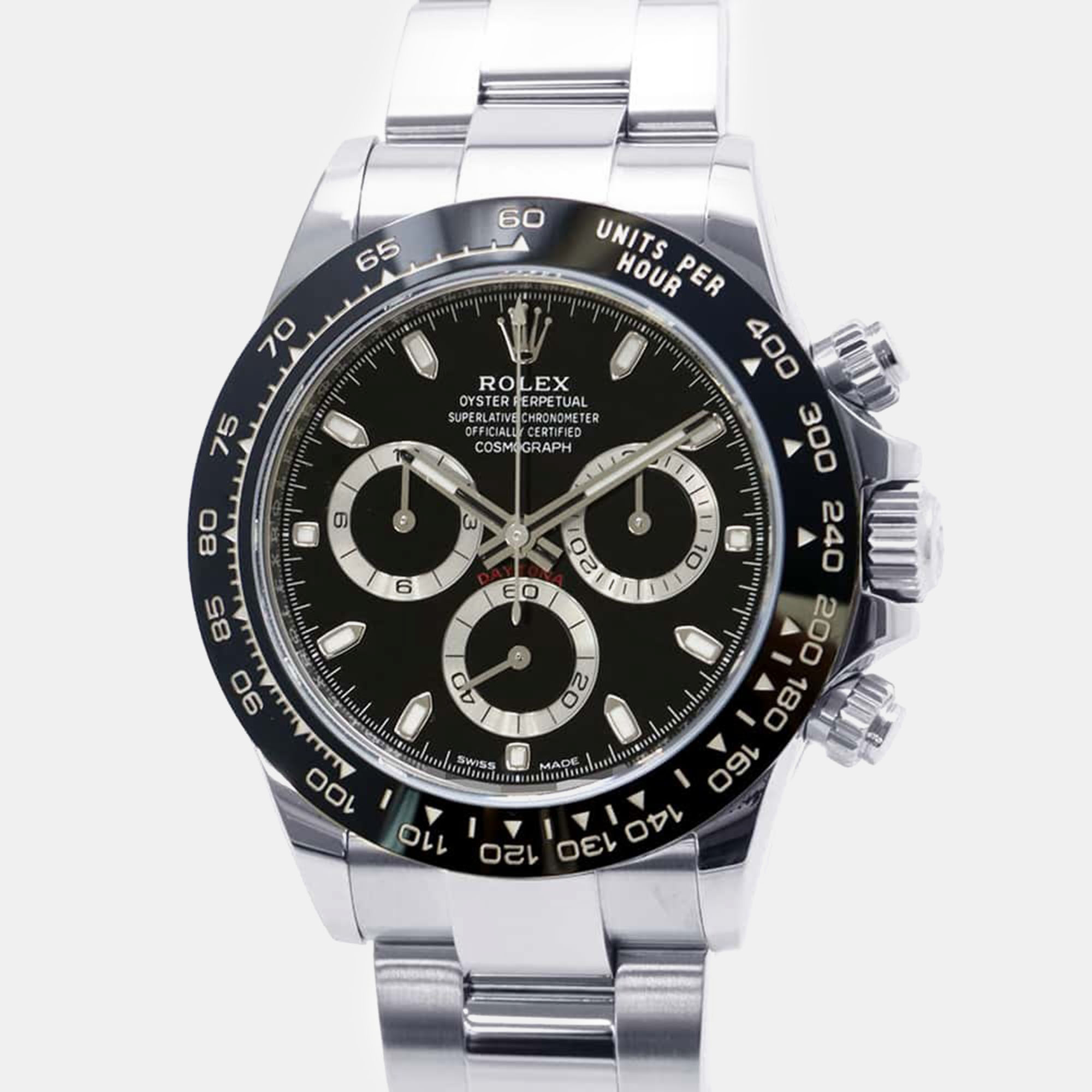 

Rolex Black Stainless Steel Cosmograph Daytona 116500LN Automatic Men's Wristwatch 40 mm