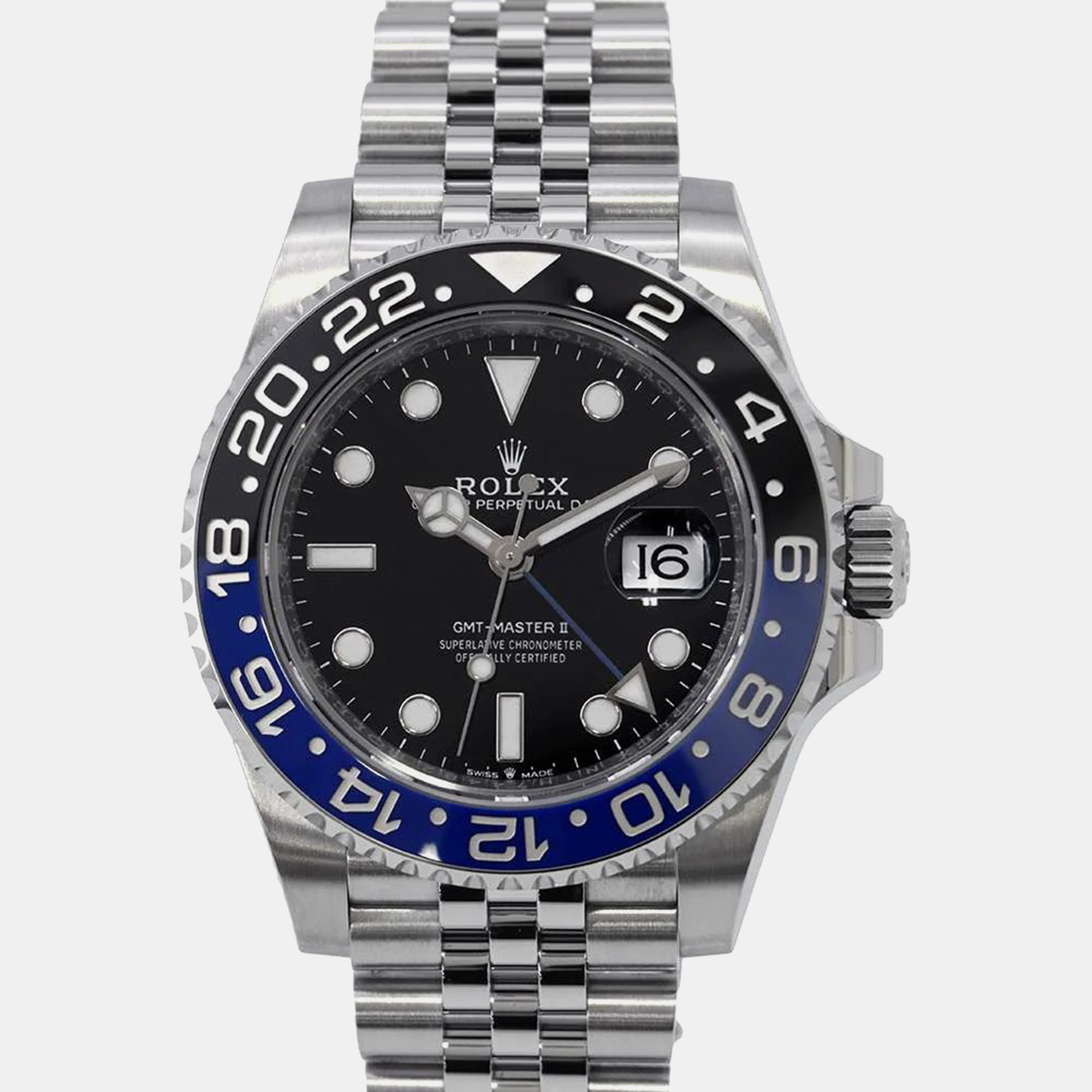 

Rolex Black Stainless Steel GMT-Master II Automatic Men's Wristwatch 40 mm