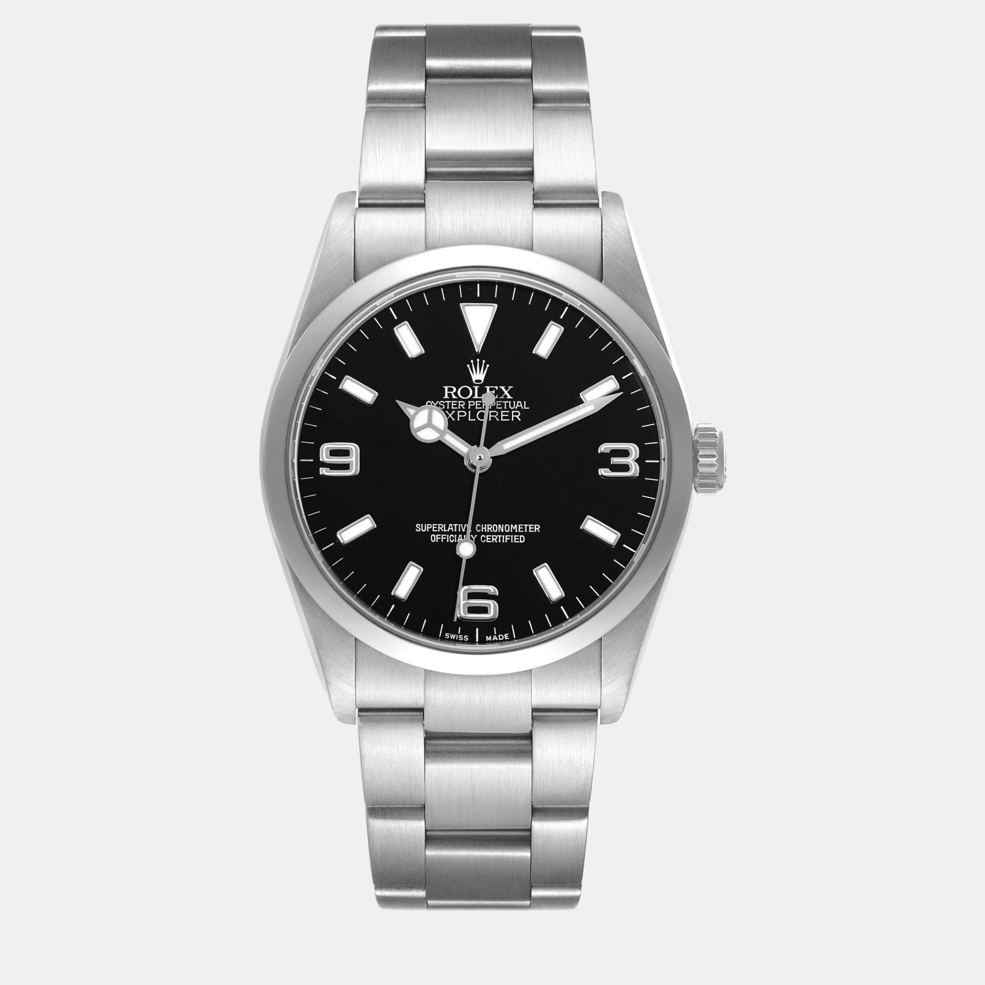 

Rolex Explorer I Black Dial Steel Men's Watch 114270