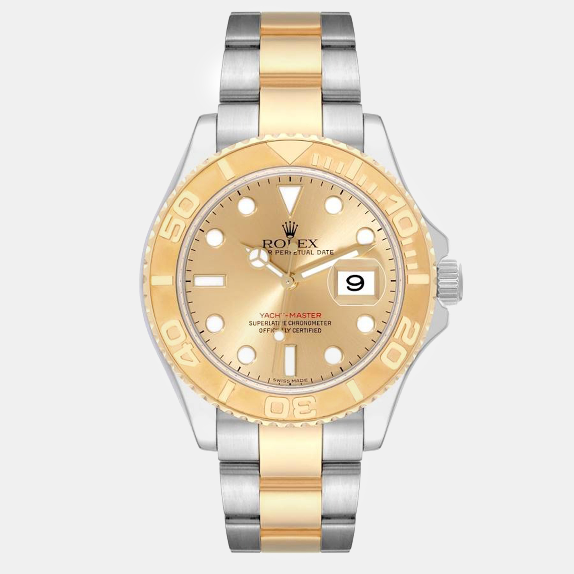 

Rolex Yachtmaster Steel Yellow Gold Champagne Dial Men's Watch 16623 40 mm