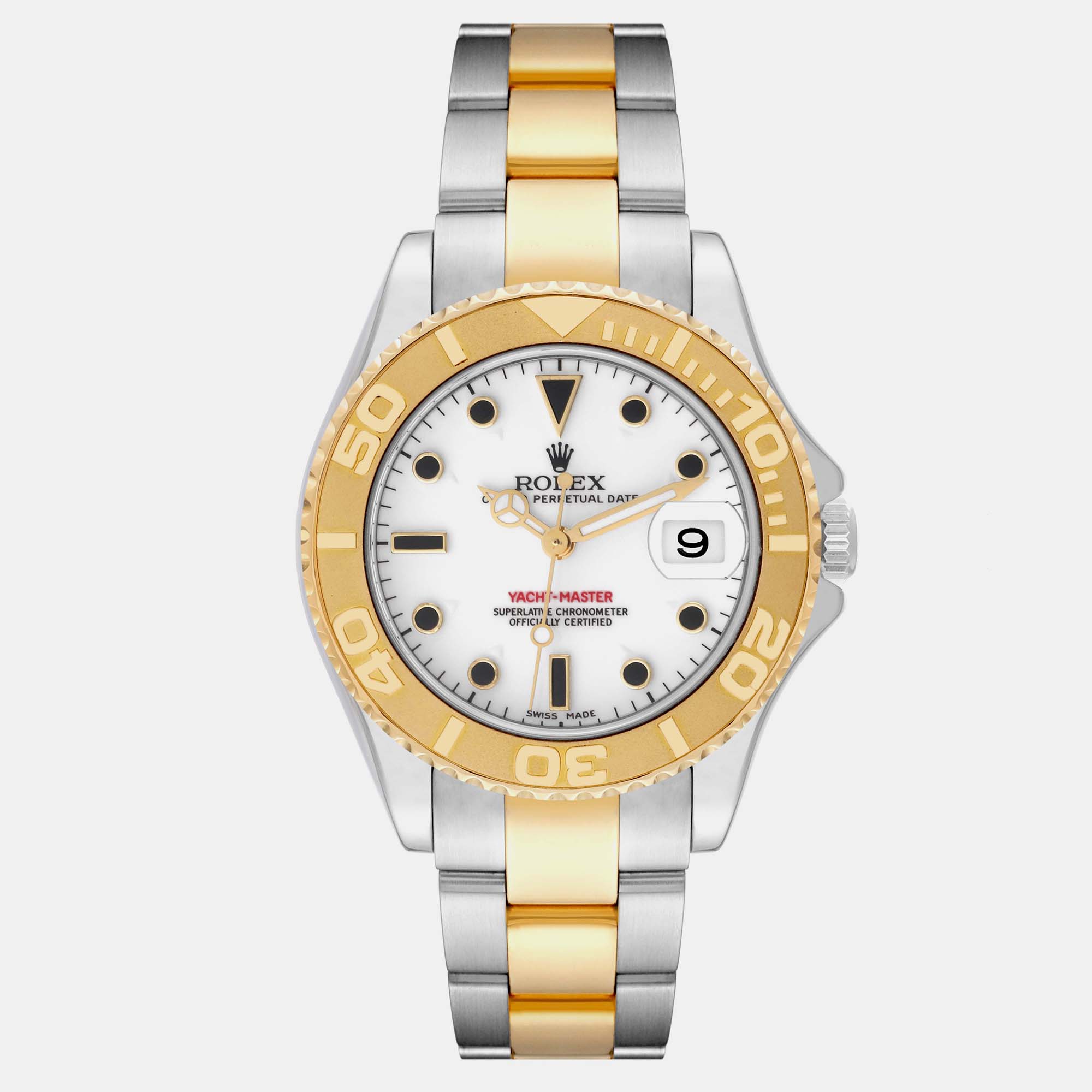 

Rolex Yachtmaster Midsize Steel Yellow Gold Men's Watch 35 mm, White