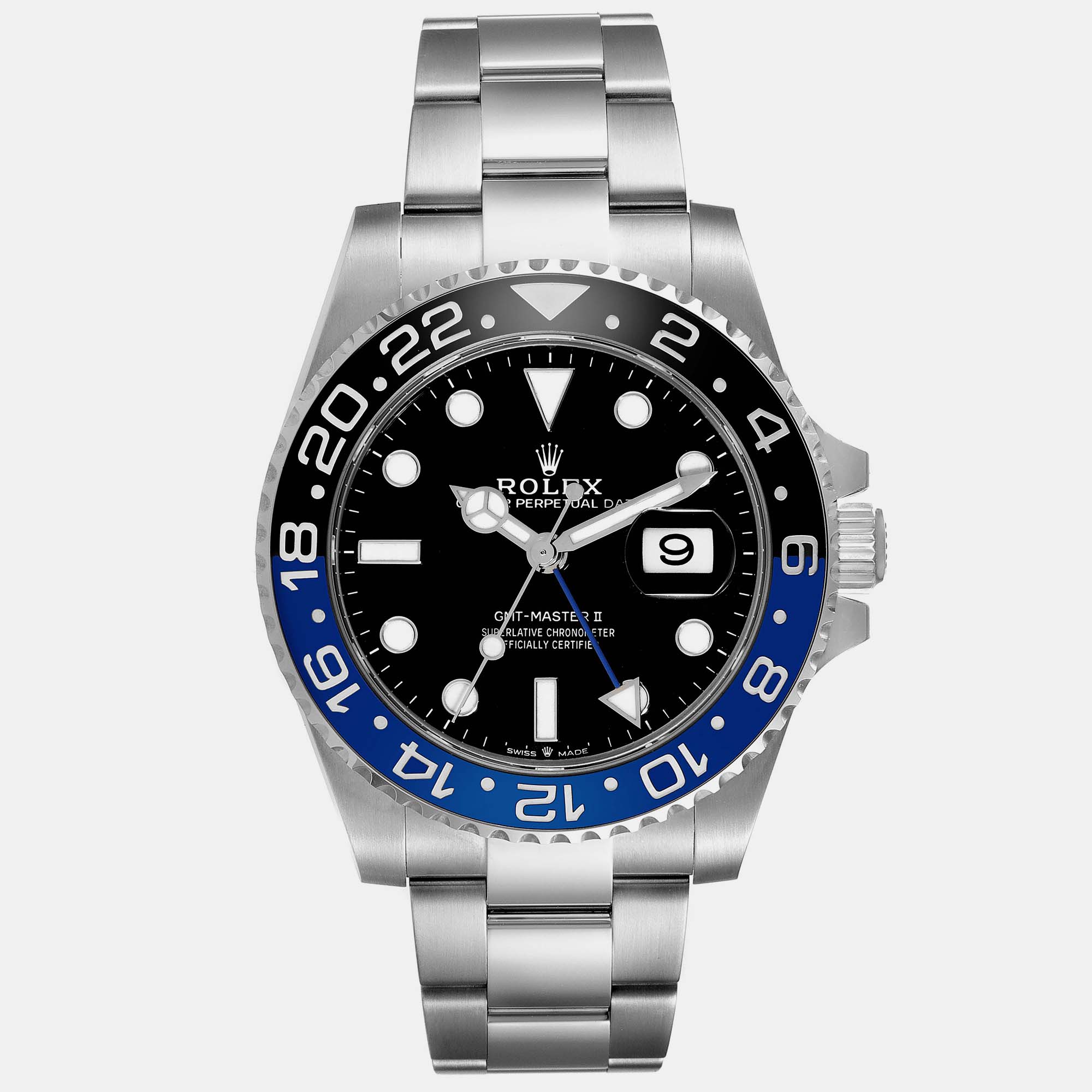 

Rolex GMT Master II Black Blue Batman Bezel Steel Men's Watch 40 mm