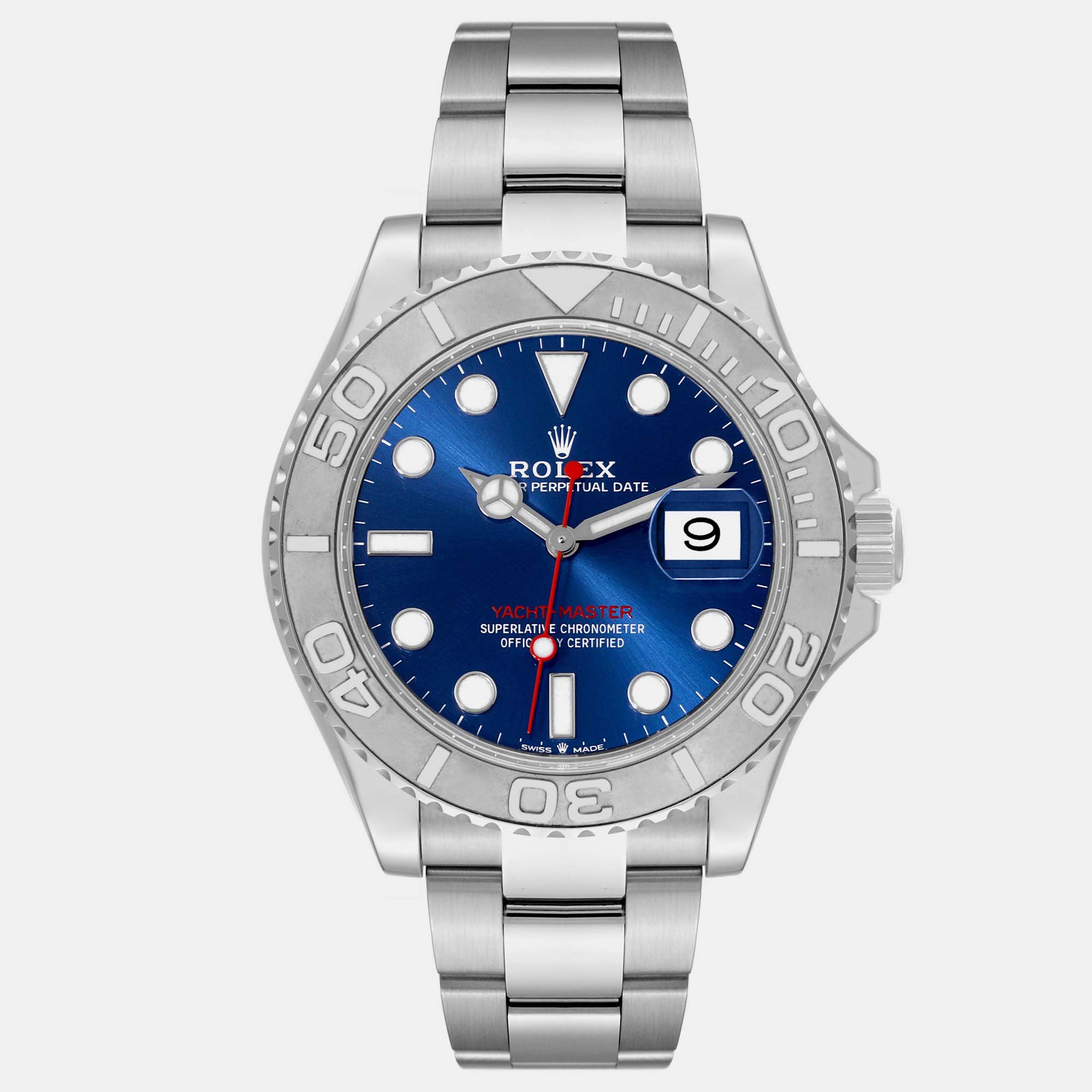 

Rolex Yachtmaster Steel Platinum Blue Dial Men's Watch 40.0 mm