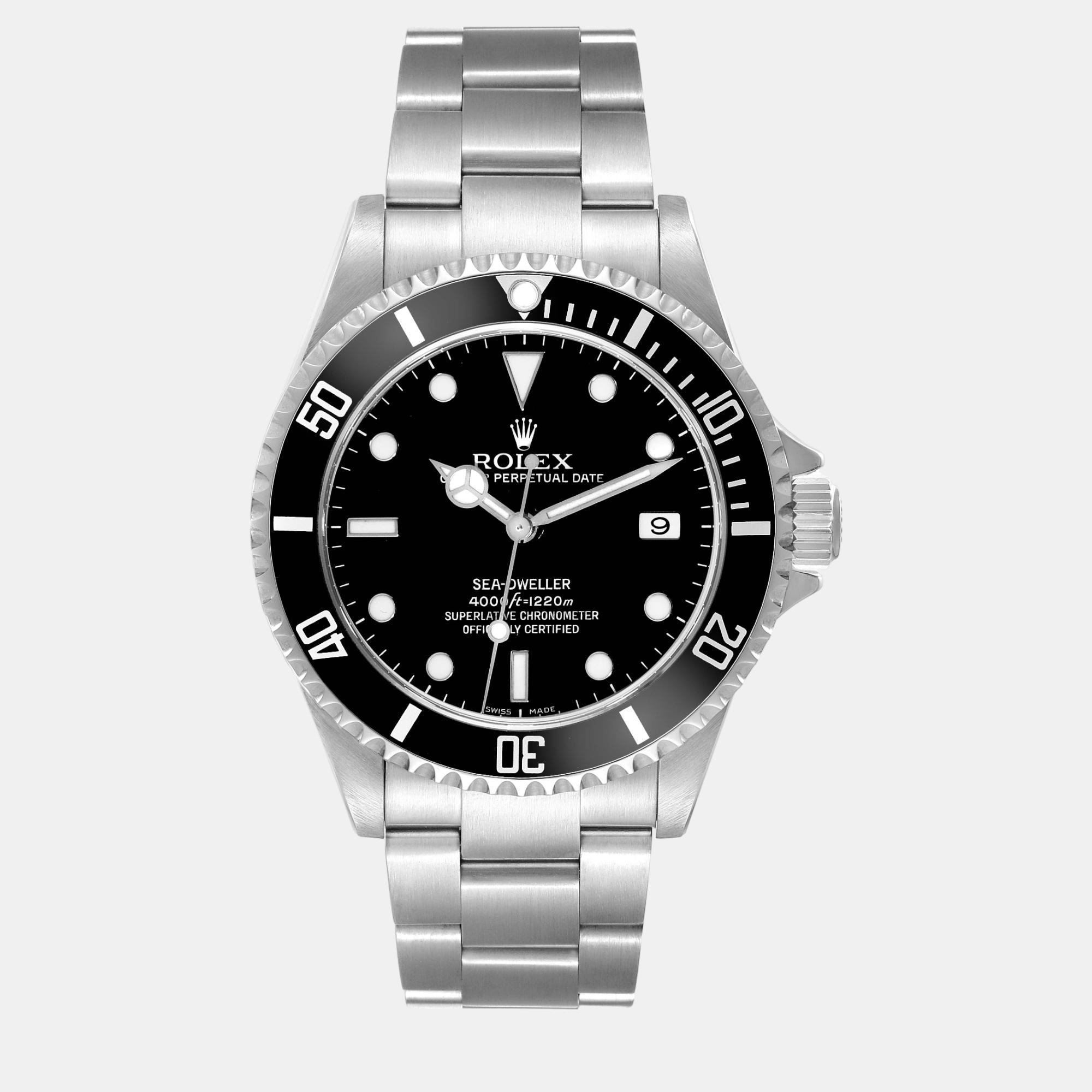 

Rolex Seadweller 4000 Black Dial Steel Mens Watch 16600