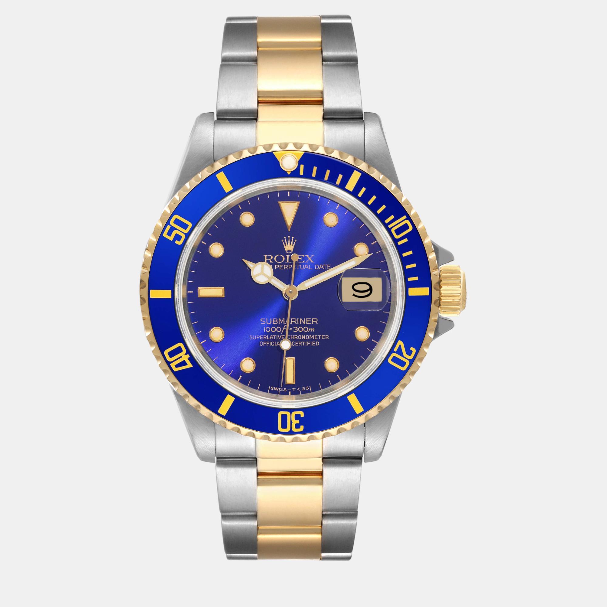 

Rolex Submariner Blue Dial Steel Yellow Gold Men's Watch 40 mm