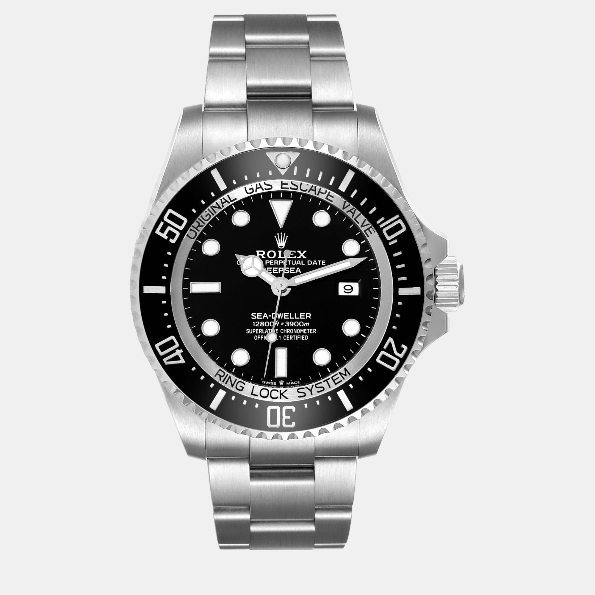 

Rolex Seadweller Deepsea 44 Black Dial Steel Mens Watch 126660