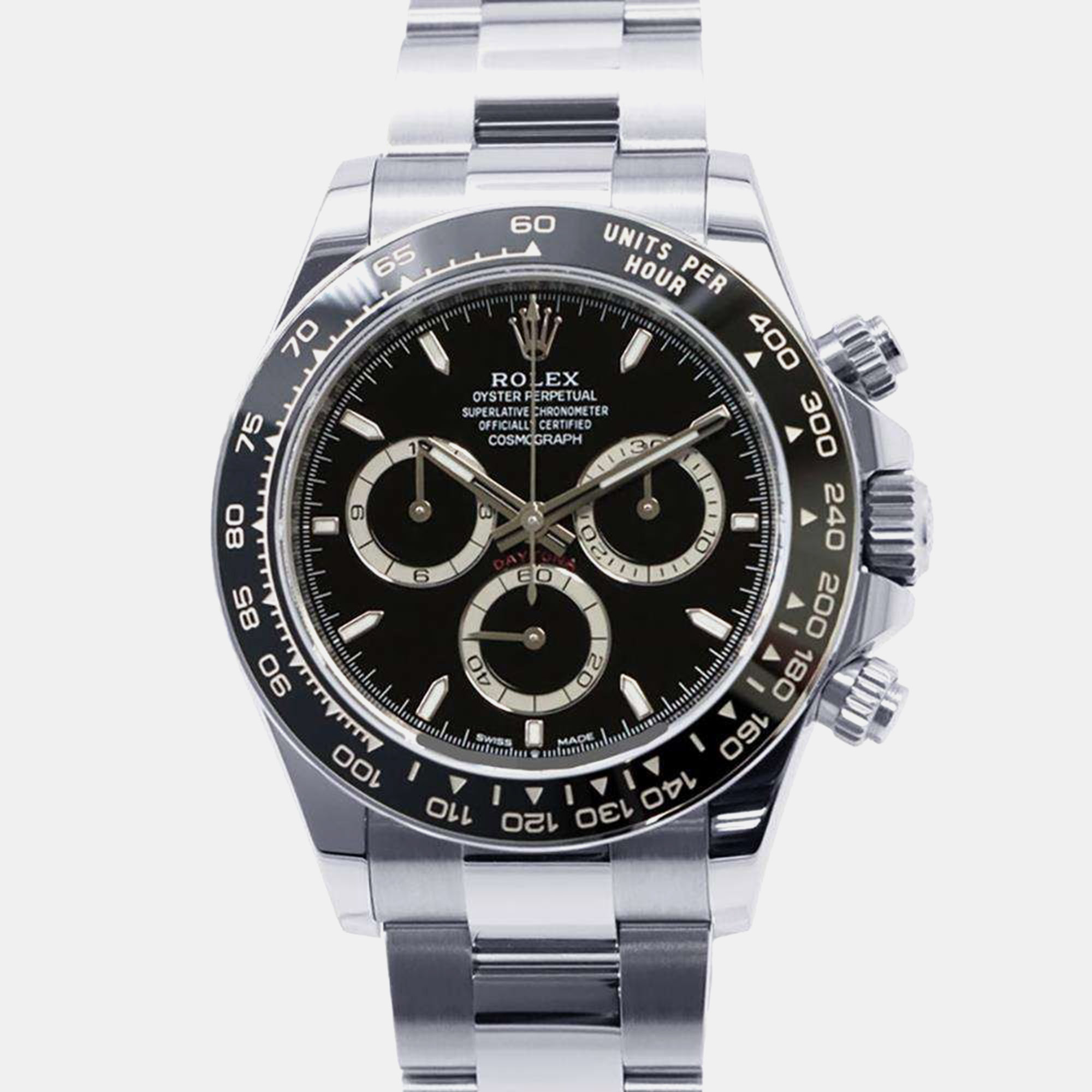 

Rolex Black Stainless Steel Cosmograph Daytona Automatic Men's Wristwatch 40 mm