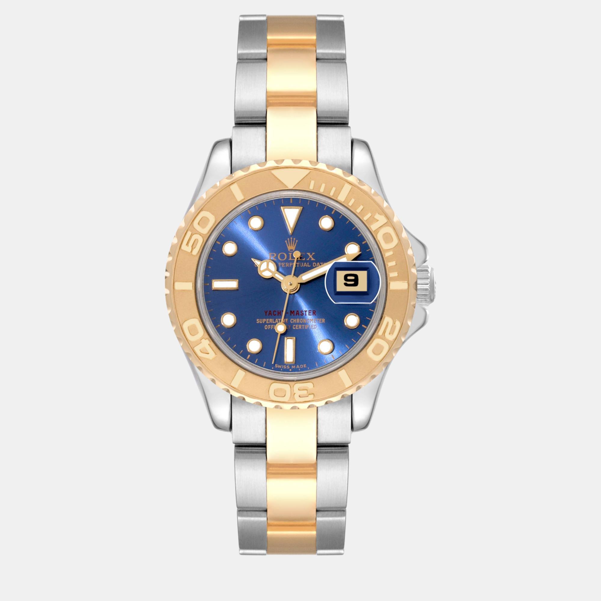 

Rolex Yachtmaster Steel Yellow Gold Blue Dial Ladies Watch 69623