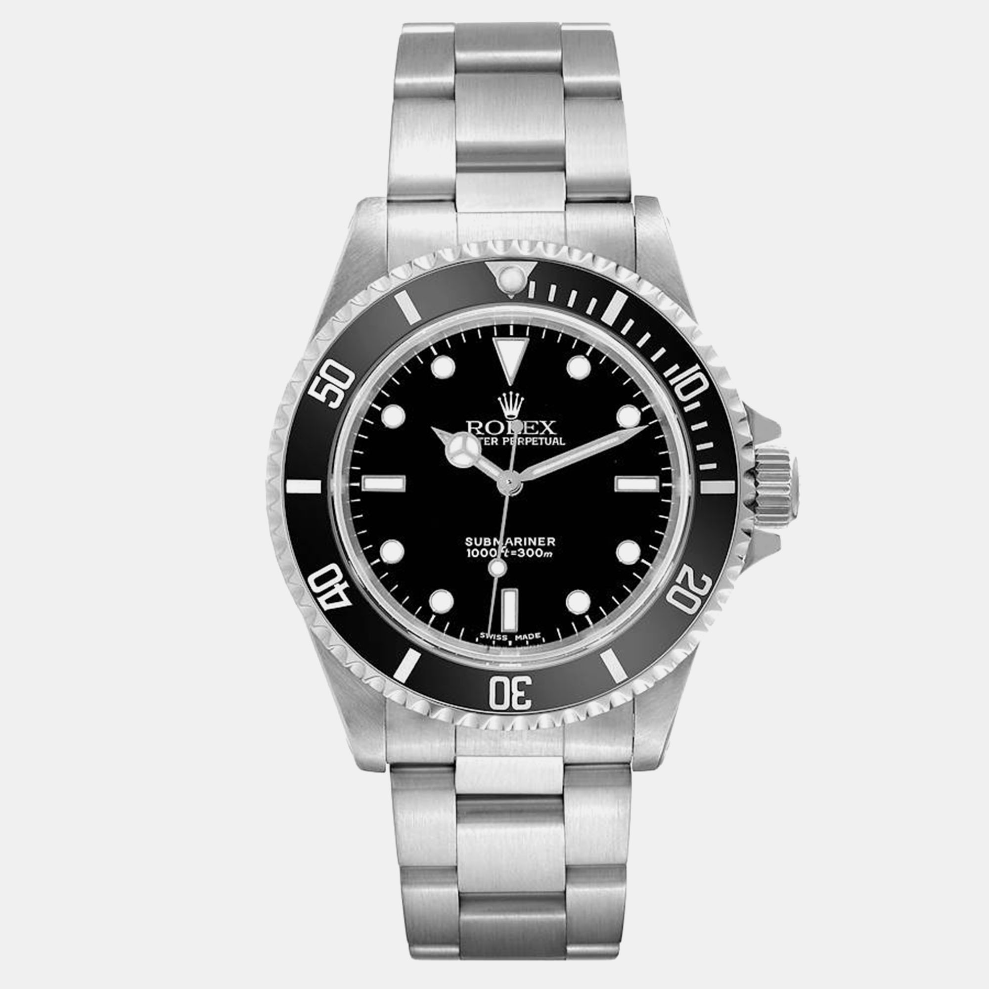 

Rolex Submariner No Date 2 Liner Steel Men's Watch 40.0 mm, Black