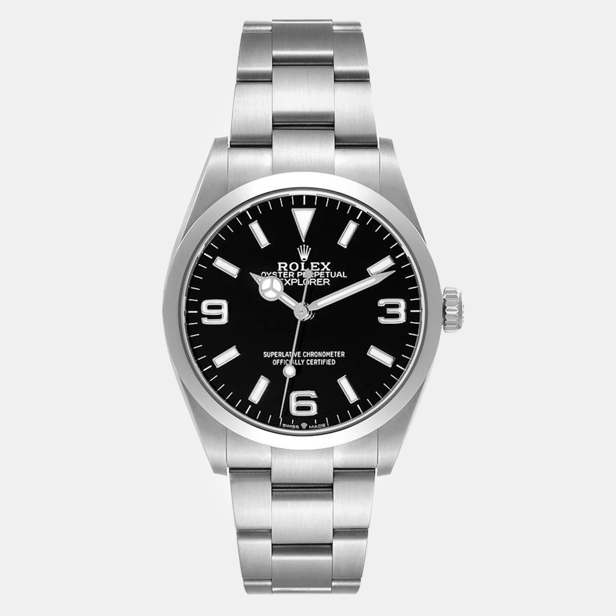 

Rolex Explorer I  Black Dial Steel Mens Watch 124270