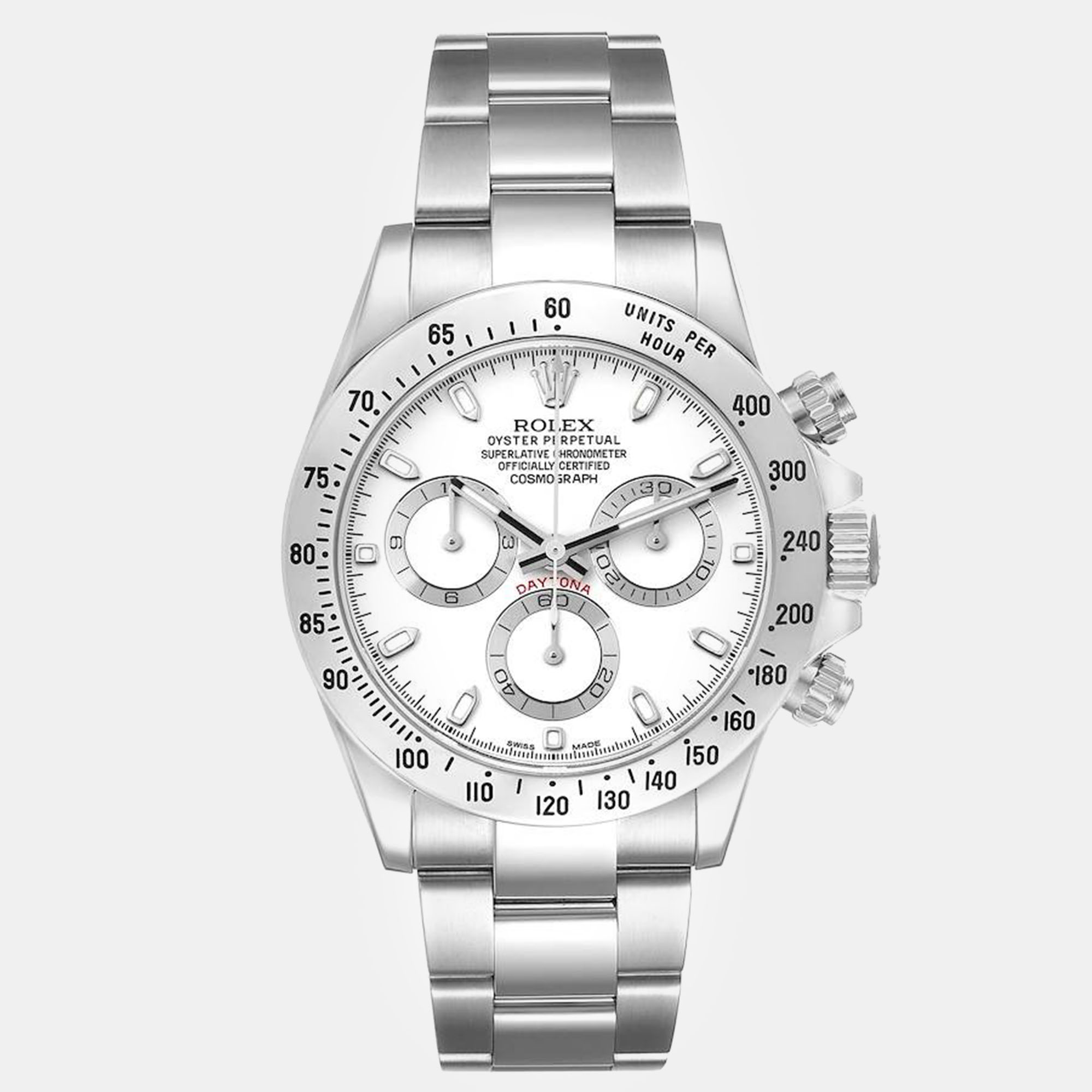 

Rolex Daytona Cosmograph White Dial Steel Mens Watch 116520