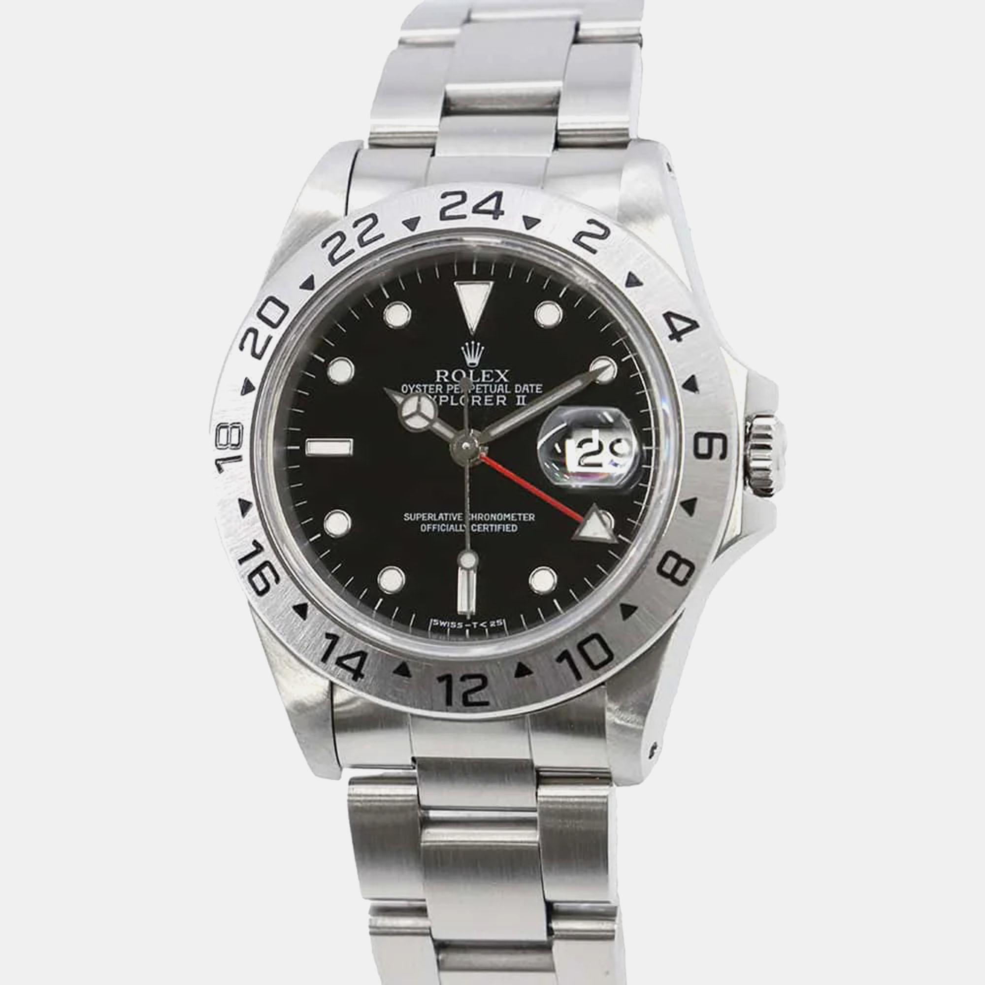 

Rolex Black Stainless Steel Explorer II Automatic Men's Wristwatch 40 mm