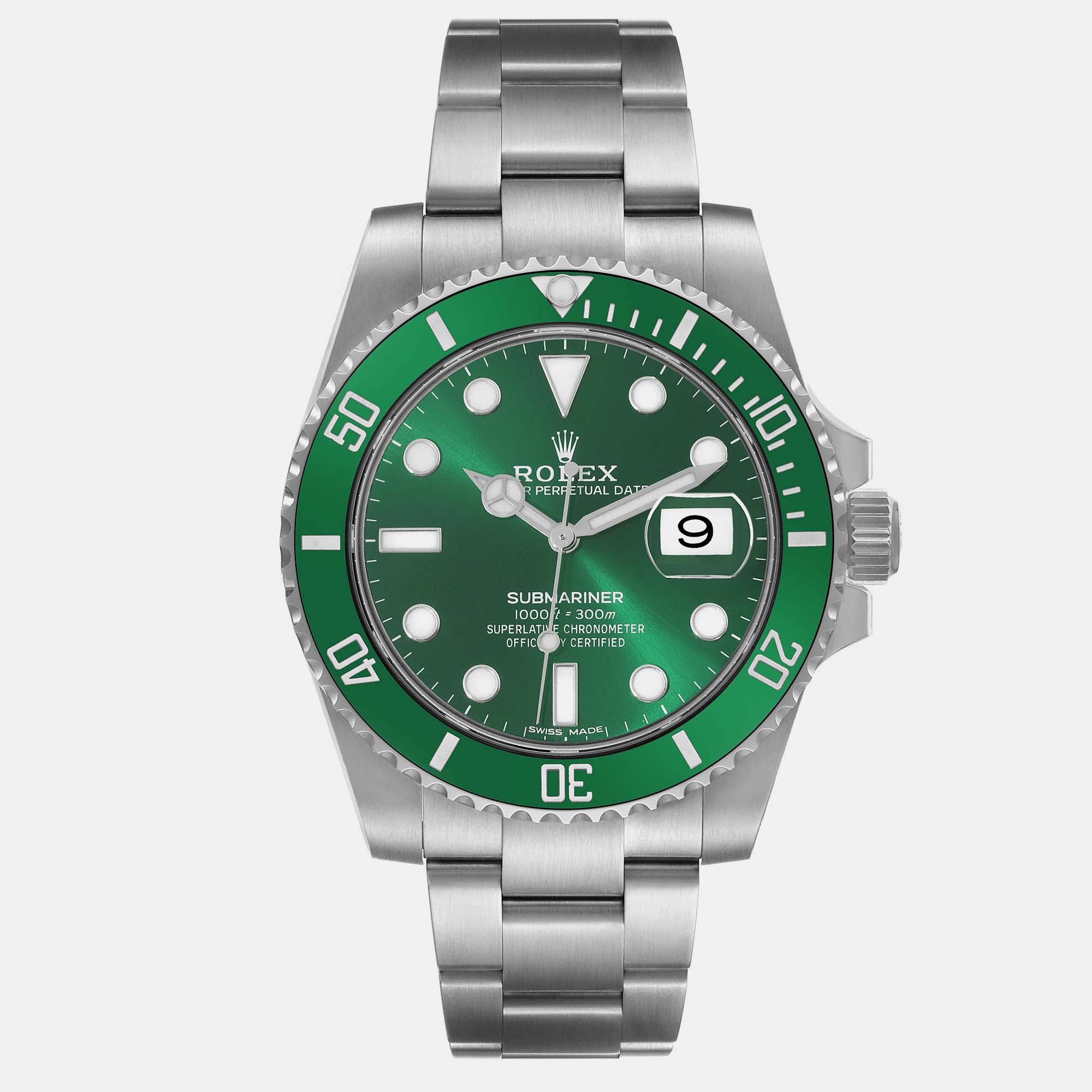 

Rolex Submariner Hulk Green Dial Steel Men's Watch 40 mm