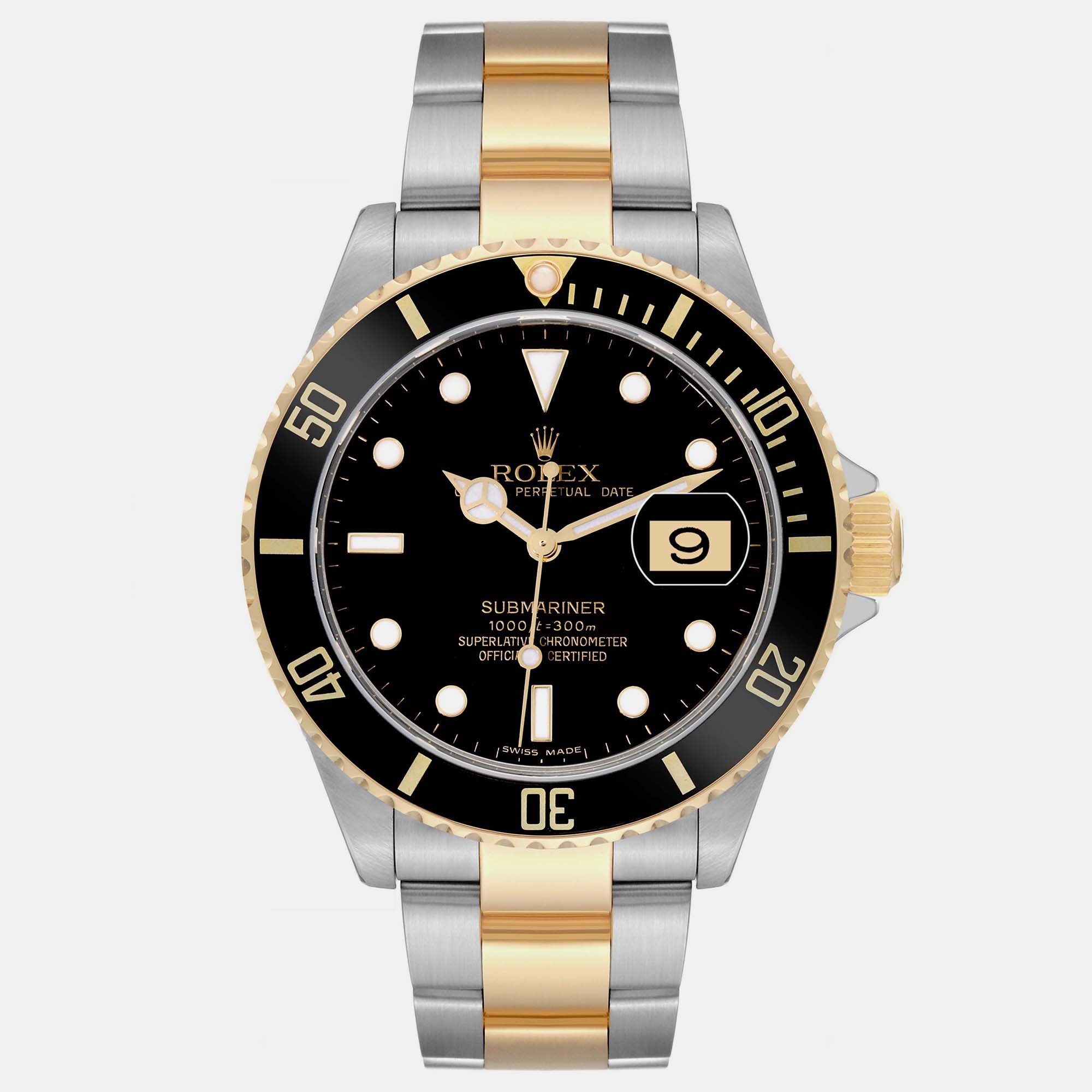 

Rolex Submariner Steel Yellow Gold Black Dial Men's Watch 16613 40 mm