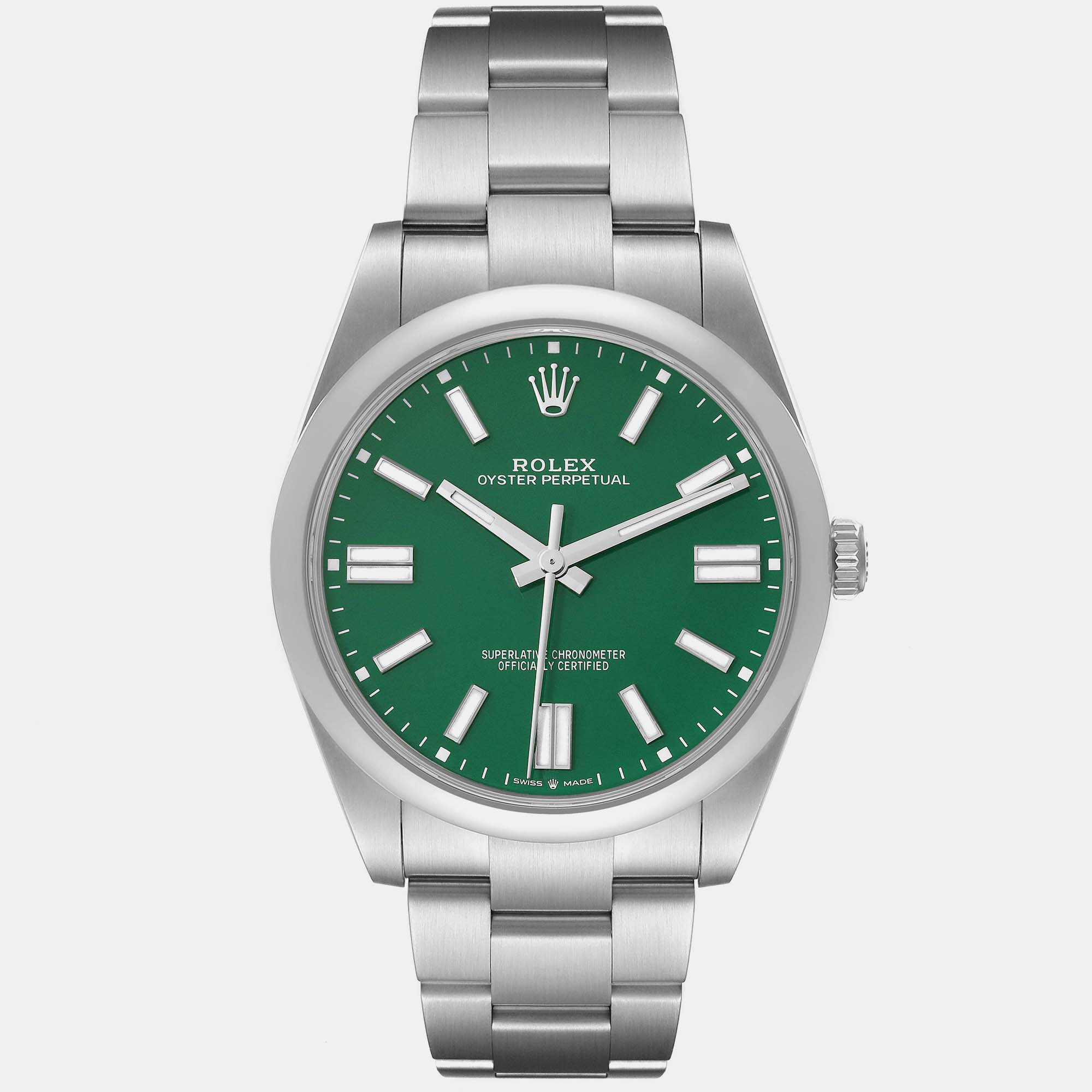 

Rolex Oyster Perpetual Green Dial Steel Men's Watch 124300 41 mm