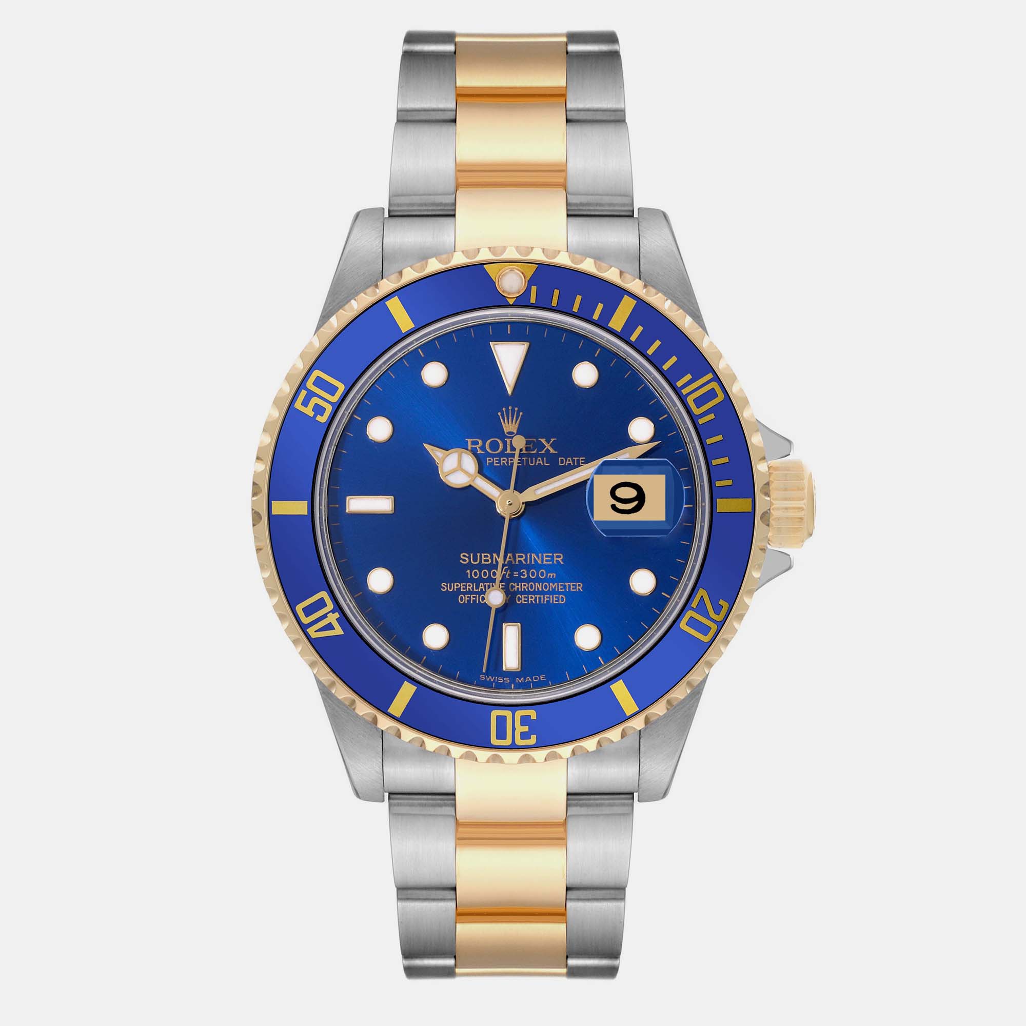 

Rolex Submariner Blue Dial Steel Yellow Gold Mens Watch 16613