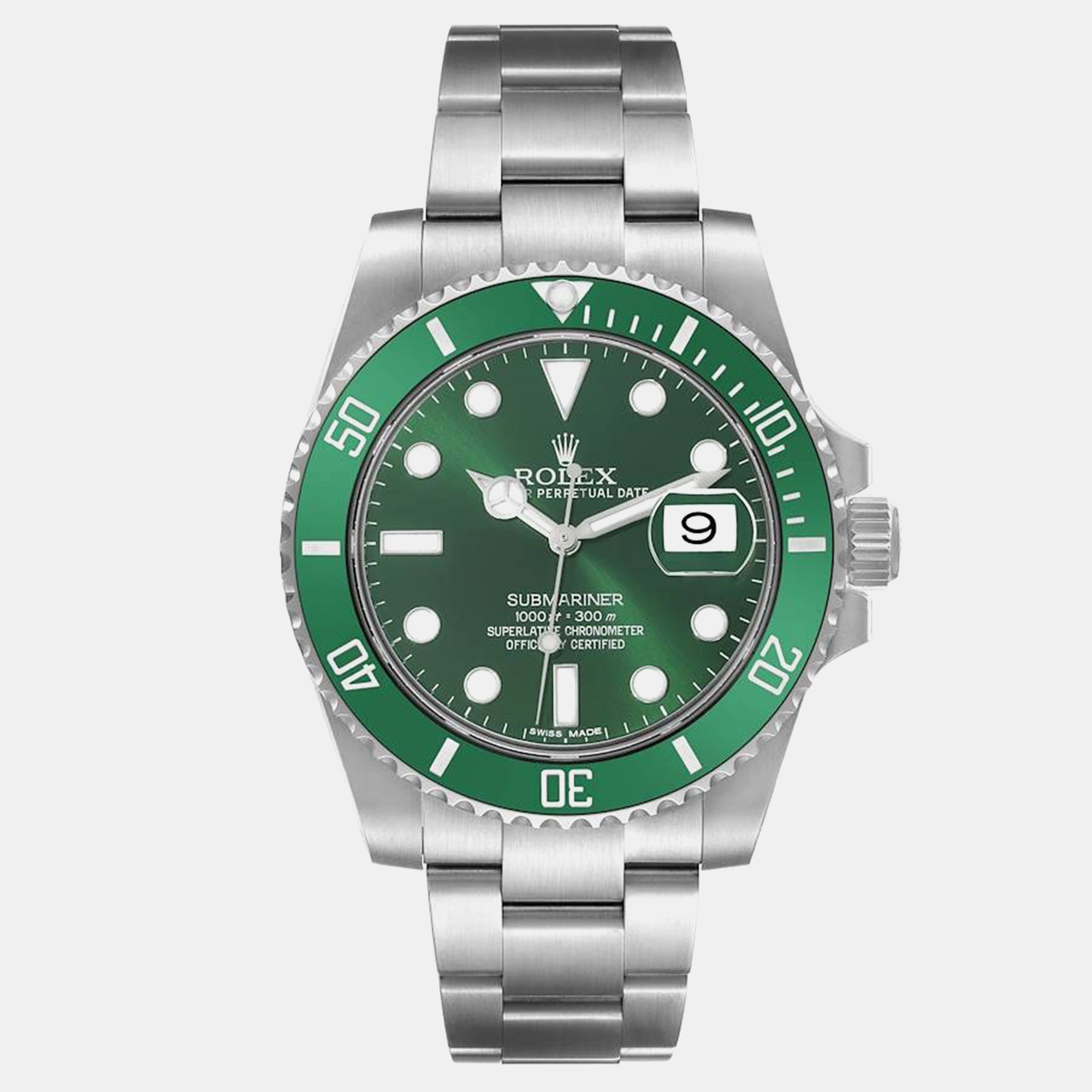 

Rolex Submariner Hulk Green Dial Steel Men's Watch 40 mm