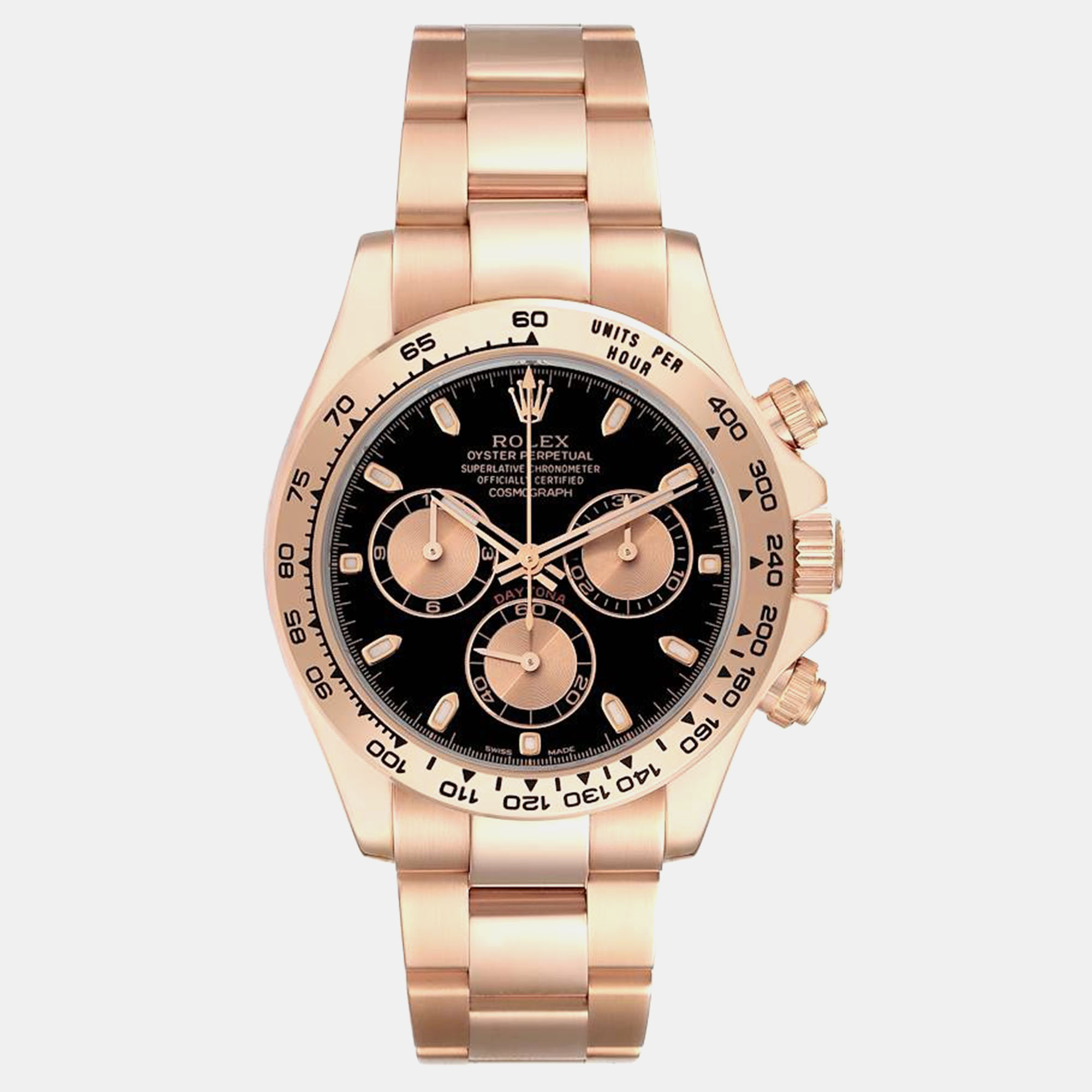 

Rolex Daytona Cosmograph Black Dial Rose Gold Men's Watch 116505 40 mm