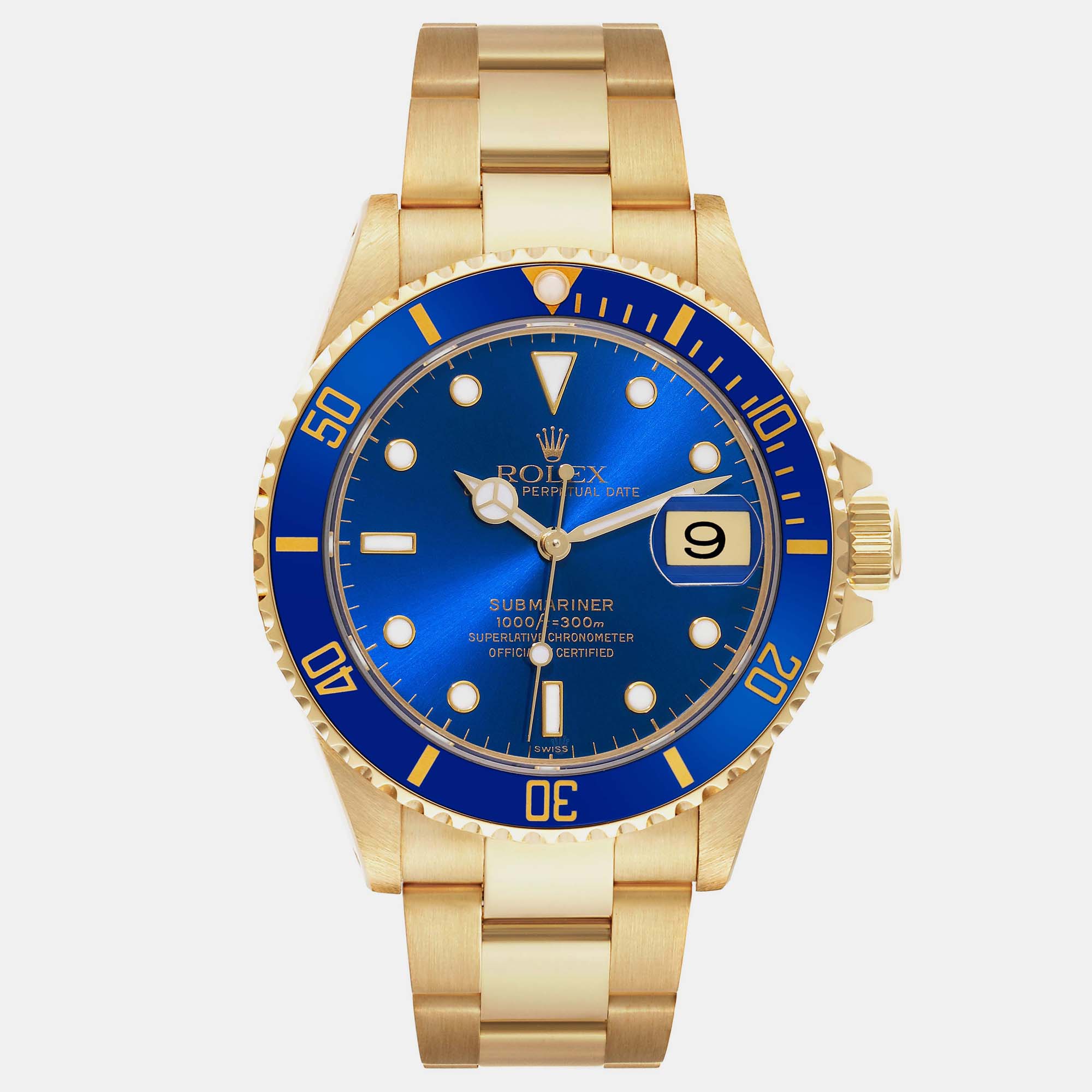 

Rolex Submariner Yellow Gold Blue Dial Men's Watch 40.0 mm