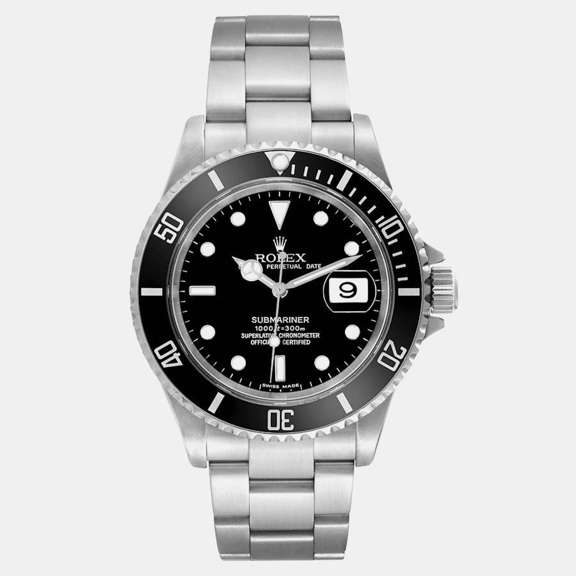 

Rolex Submariner Date Black Dial Steel Mens Watch 16610