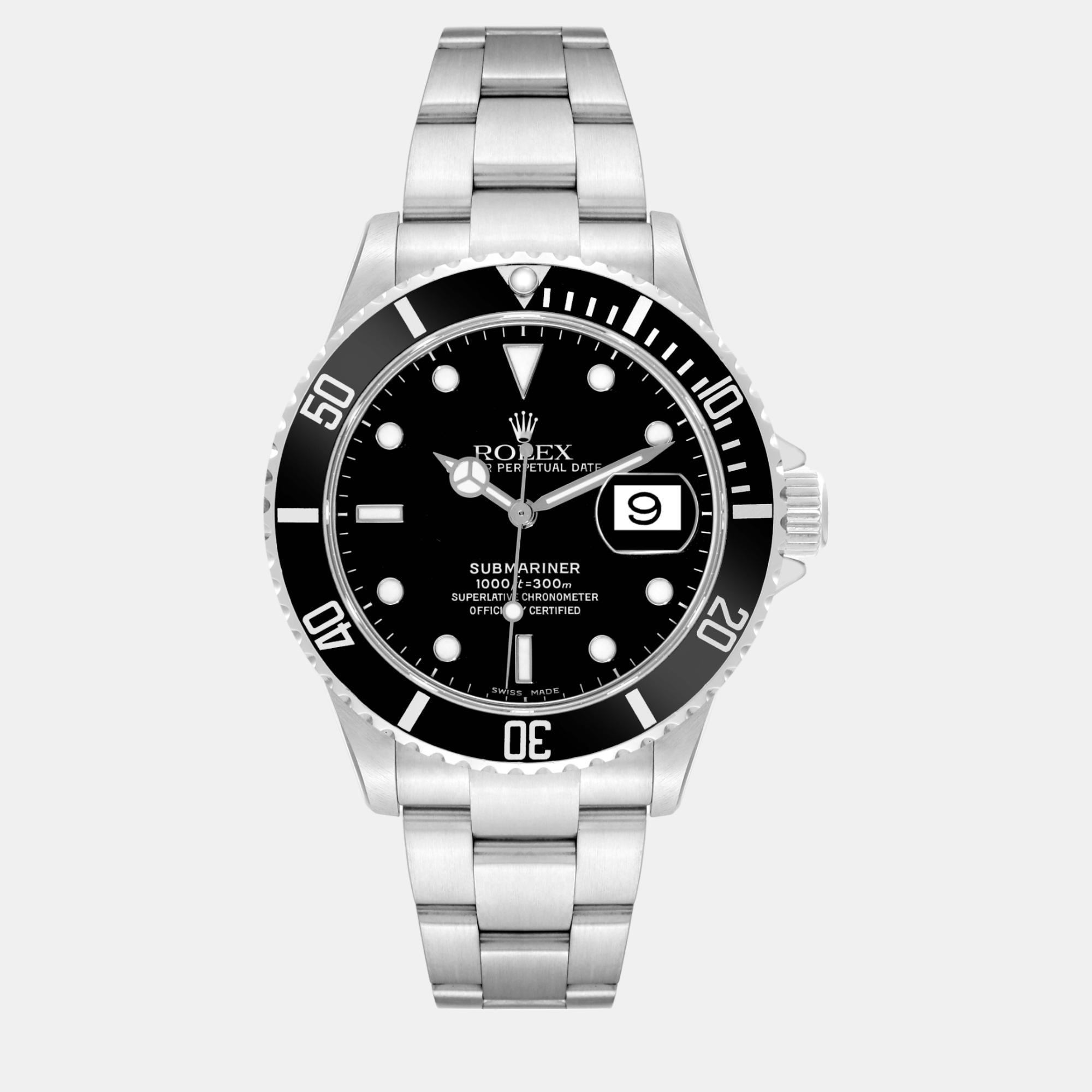 

Rolex Submariner Date Black Dial Steel Men's Watch 16610