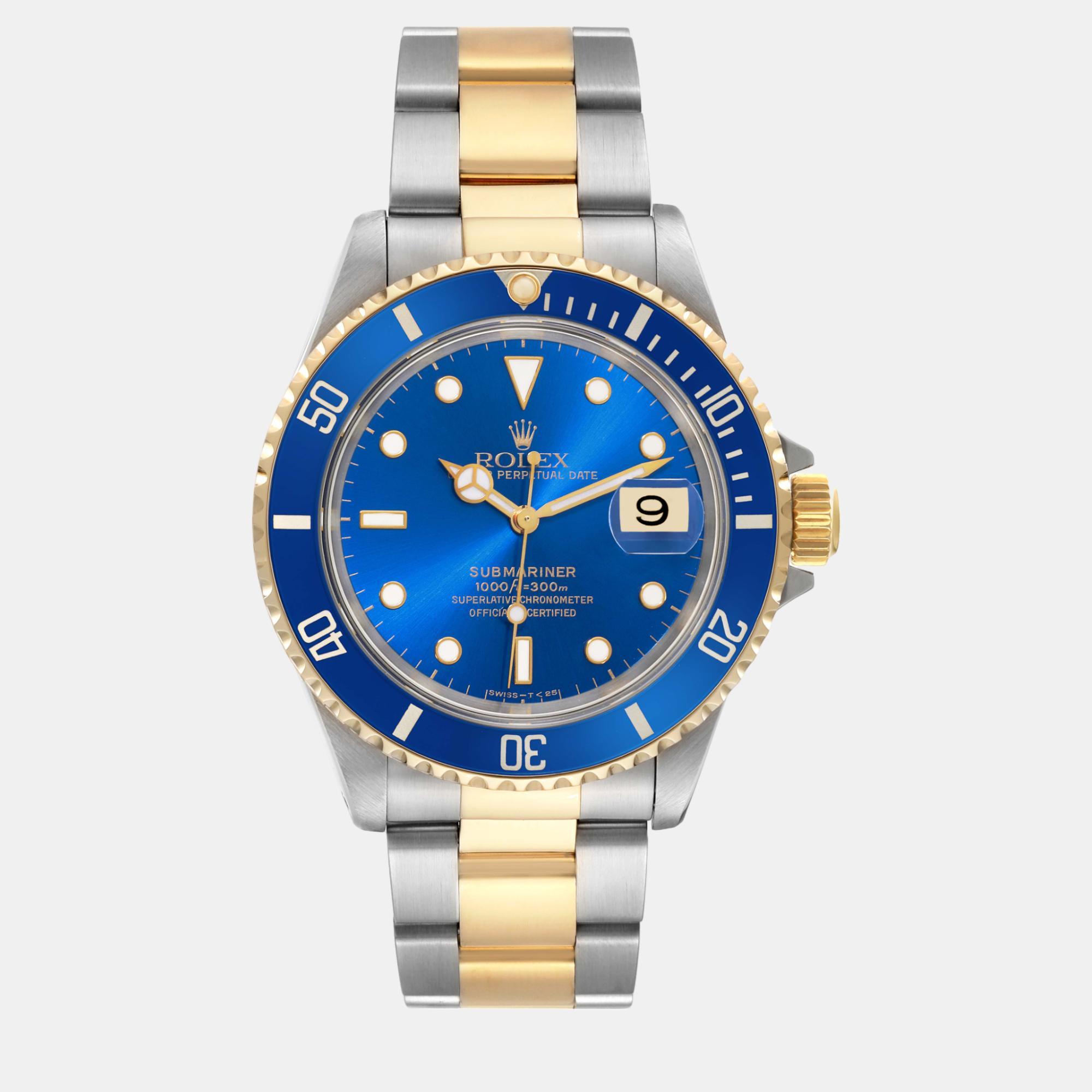 

Rolex Submariner Blue Dial Steel Yellow Gold Men's Watch 40 mm