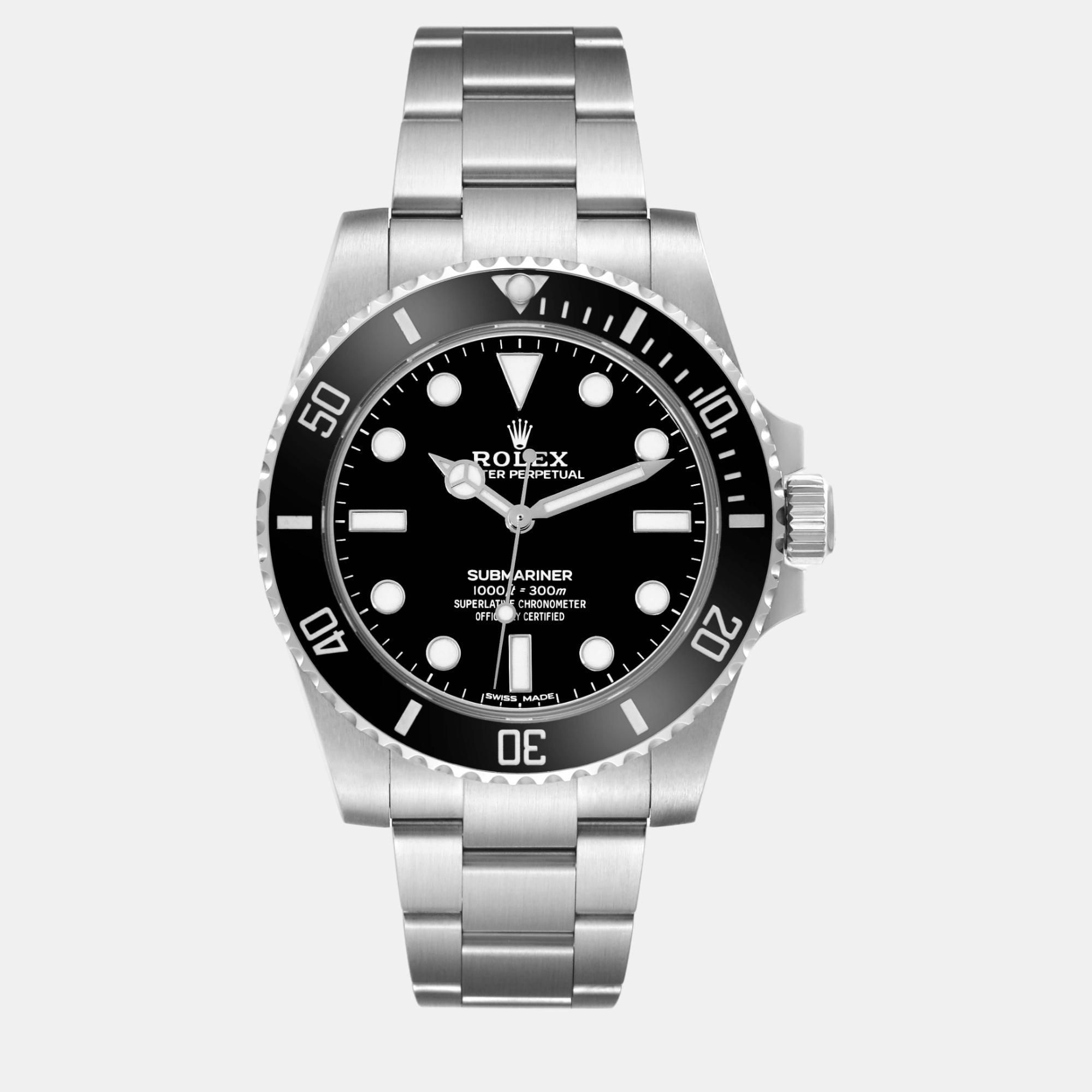 

Rolex Submariner Black Dial Ceramic Bezel Steel Men's Watch 40.0 mm