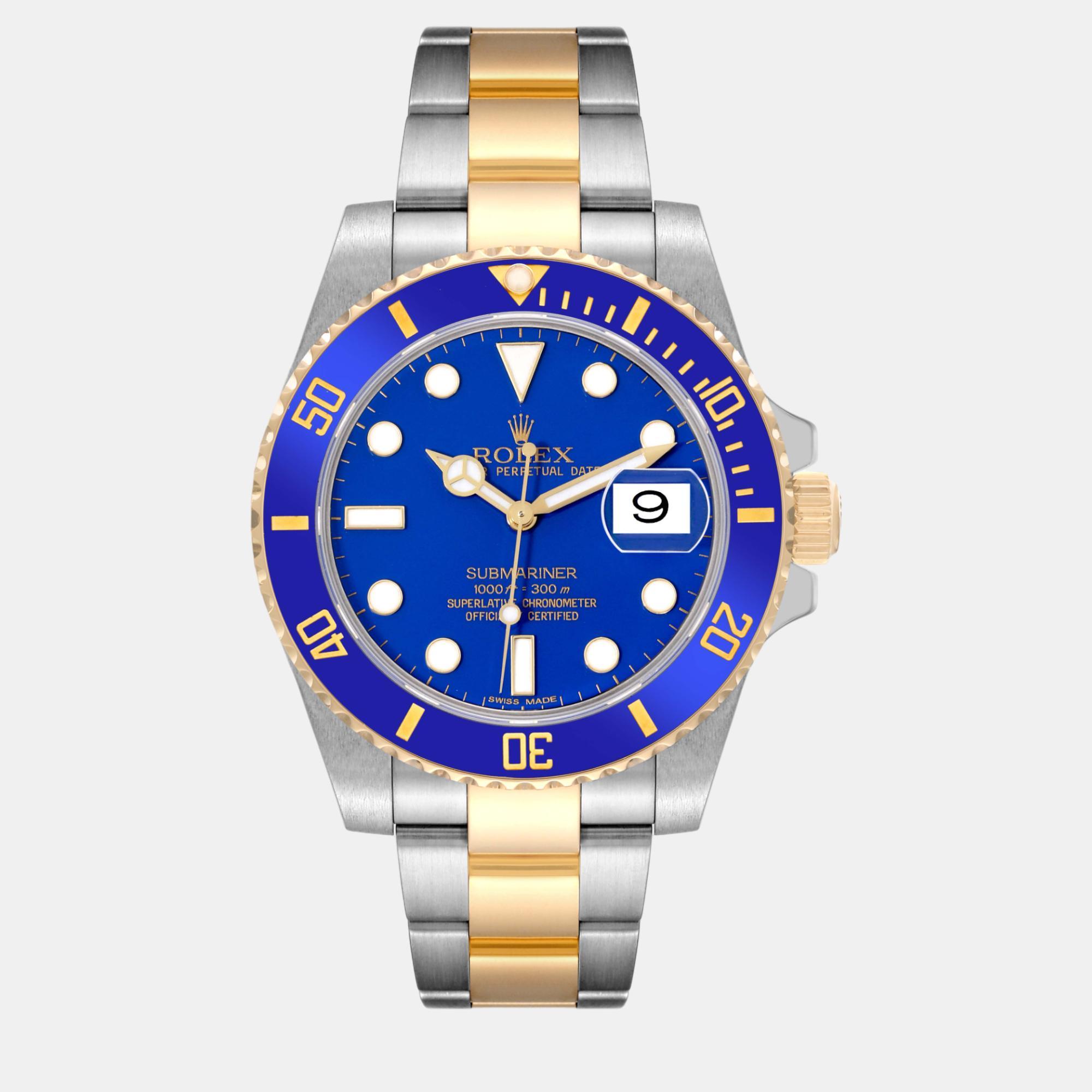 

Rolex Submariner Steel Yellow Gold Blue Dial Men's Watch 116613 40 mm