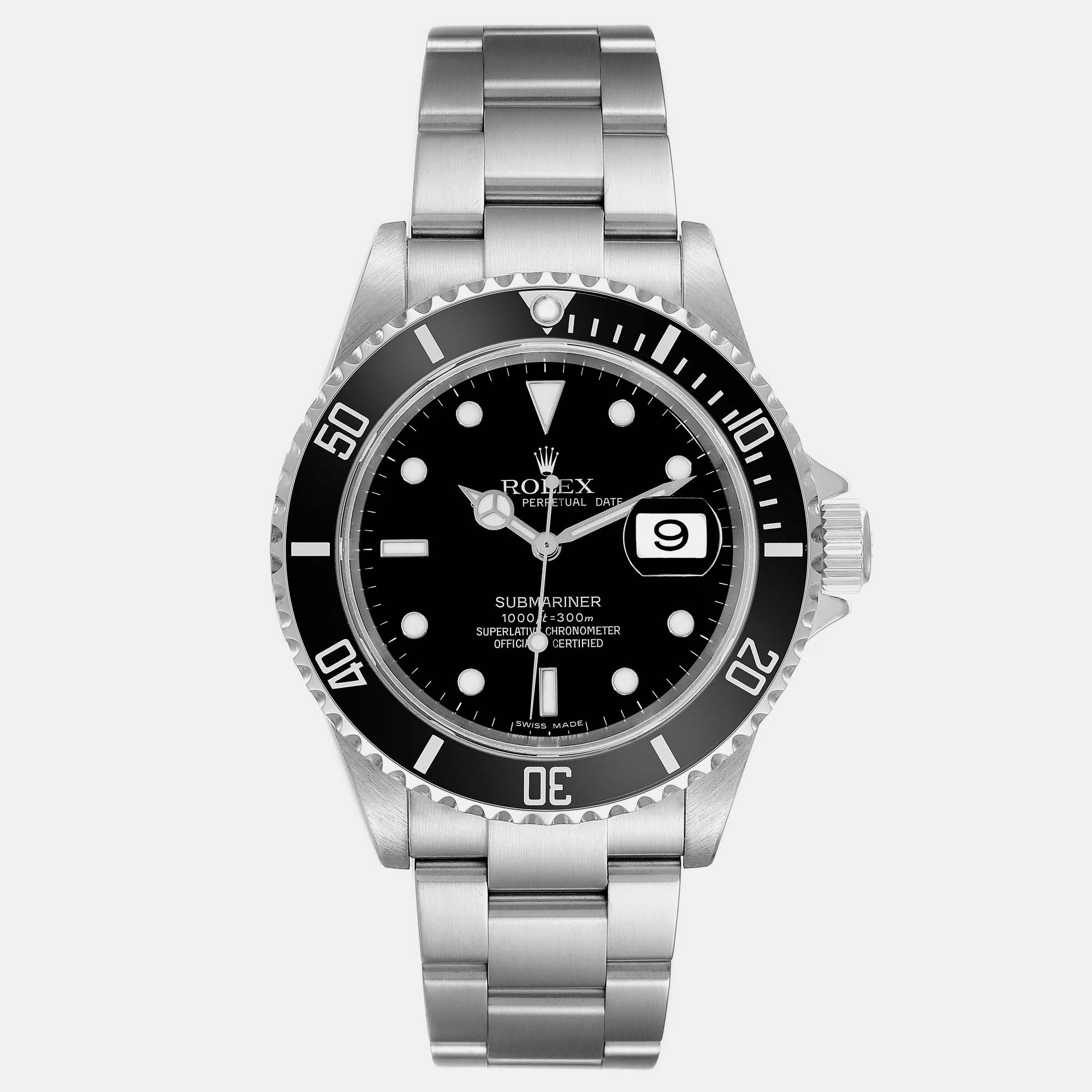 

Rolex Submariner Date Black Dial Steel Mens Watch 16610