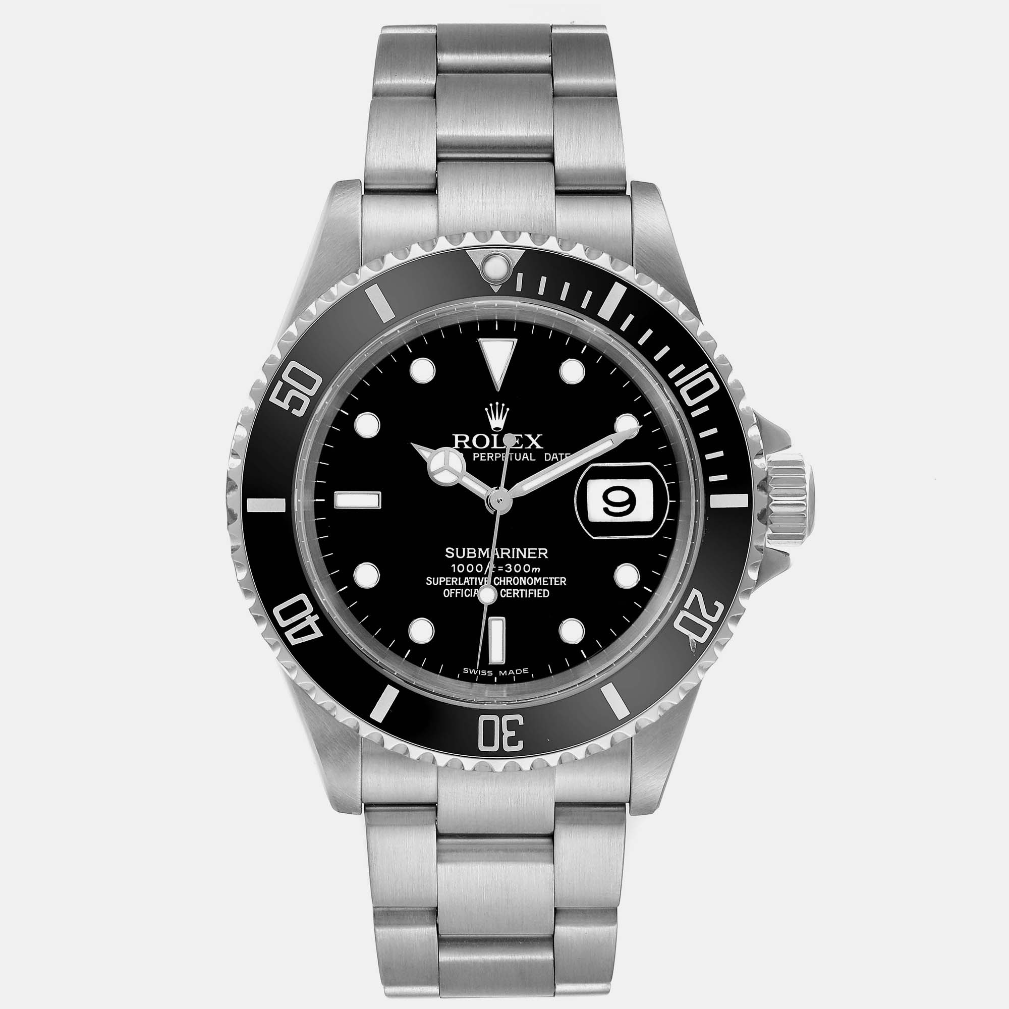 

Rolex Submariner Date Black Dial Steel Mens Watch 16610