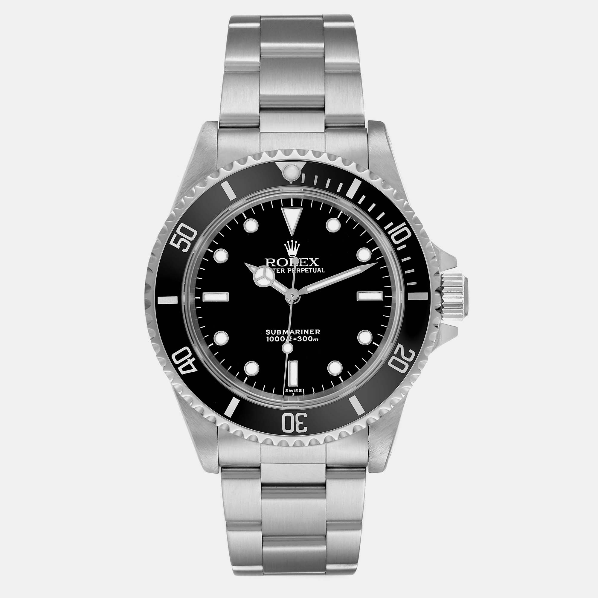 

Rolex Submariner No Date 2 Liner Steel Mens Watch 14060, Black