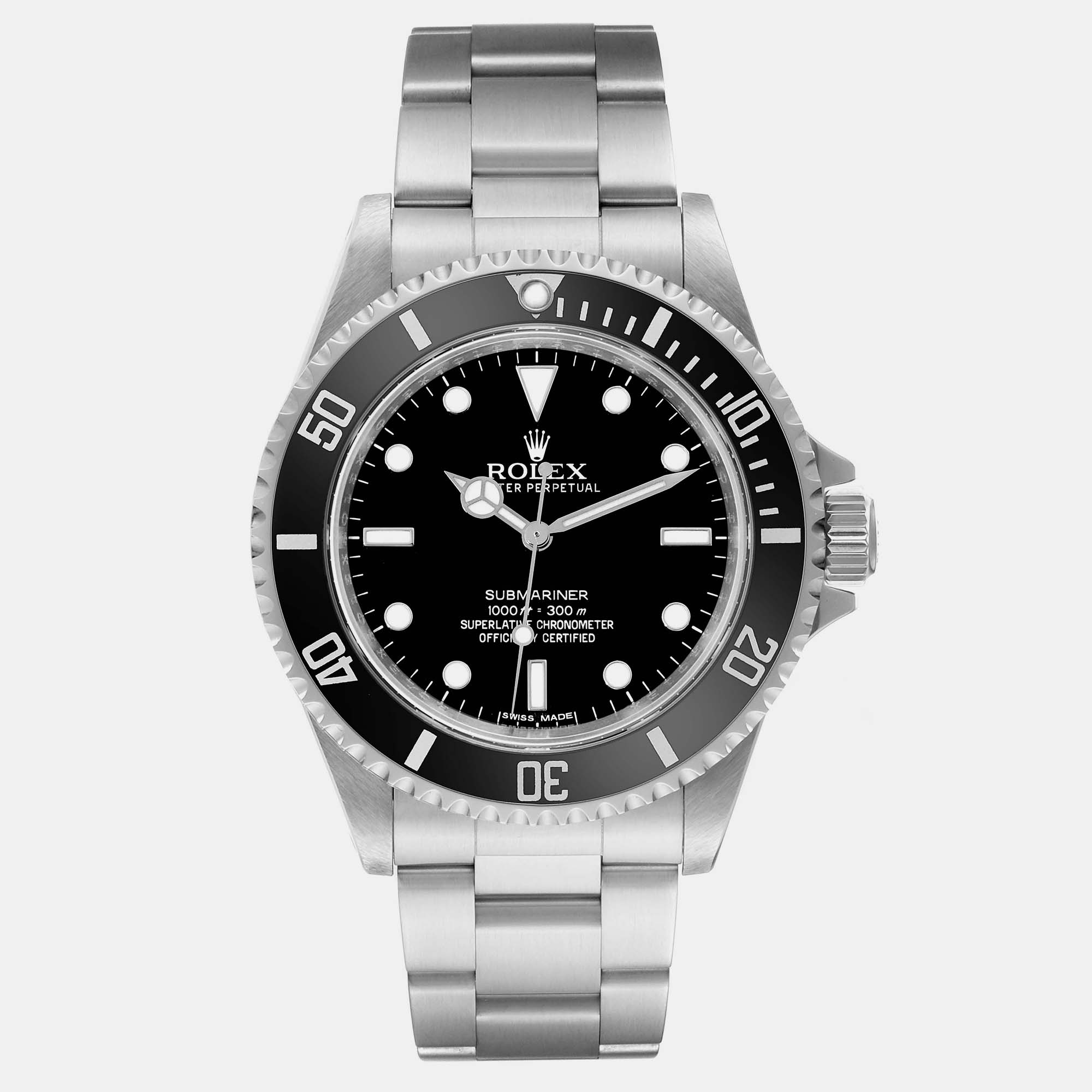 

Rolex Submariner No Date 4 Liner Steel Men's Watch 40.0 mm, Black