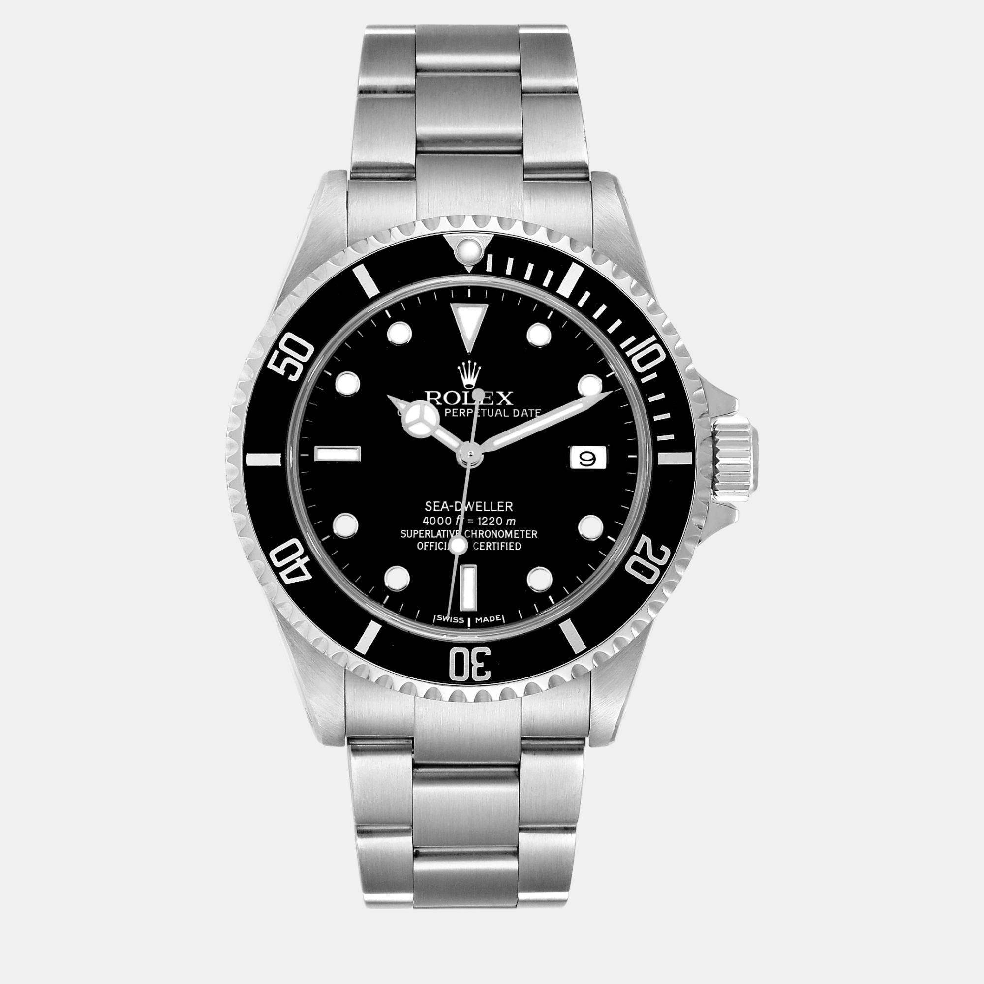 

Rolex Seadweller 4000 Black Dial Steel Mens Watch 16600