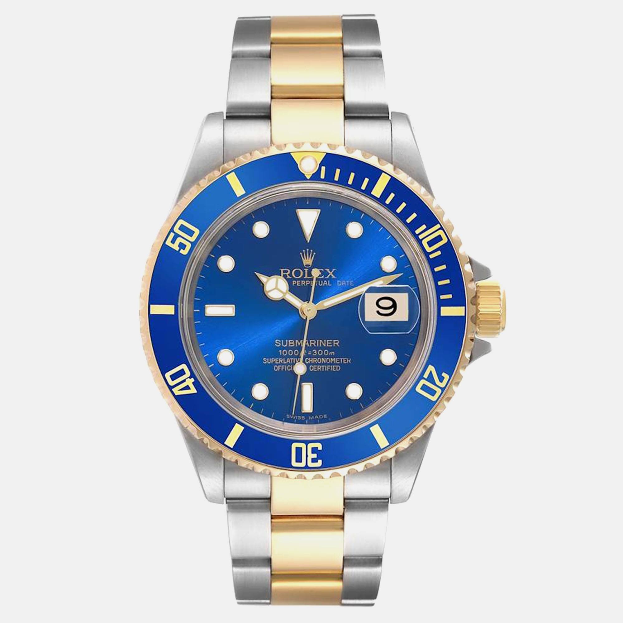 

Rolex Submariner Blue Dial Steel Yellow Gold Mens Watch 16613