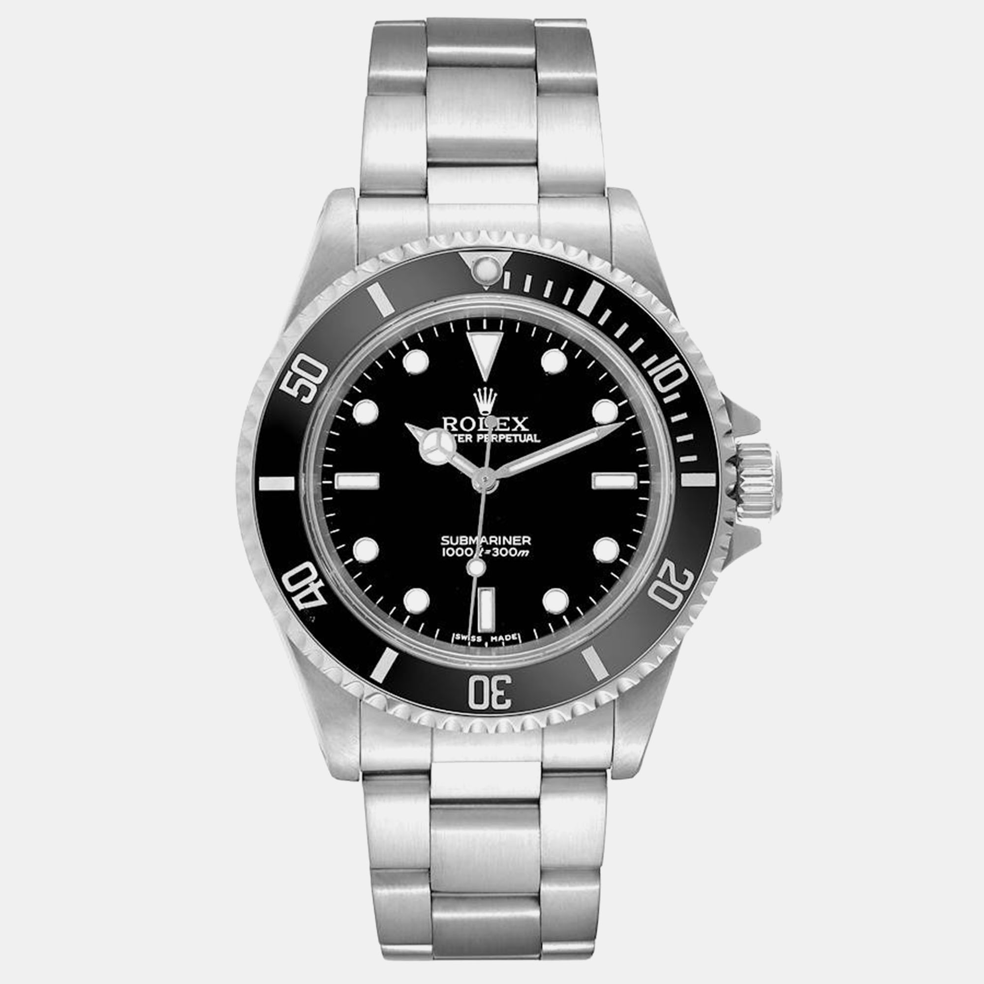 

Rolex Submariner No Date 2 Liner Steel Men's Watch 40.0 mm, Black