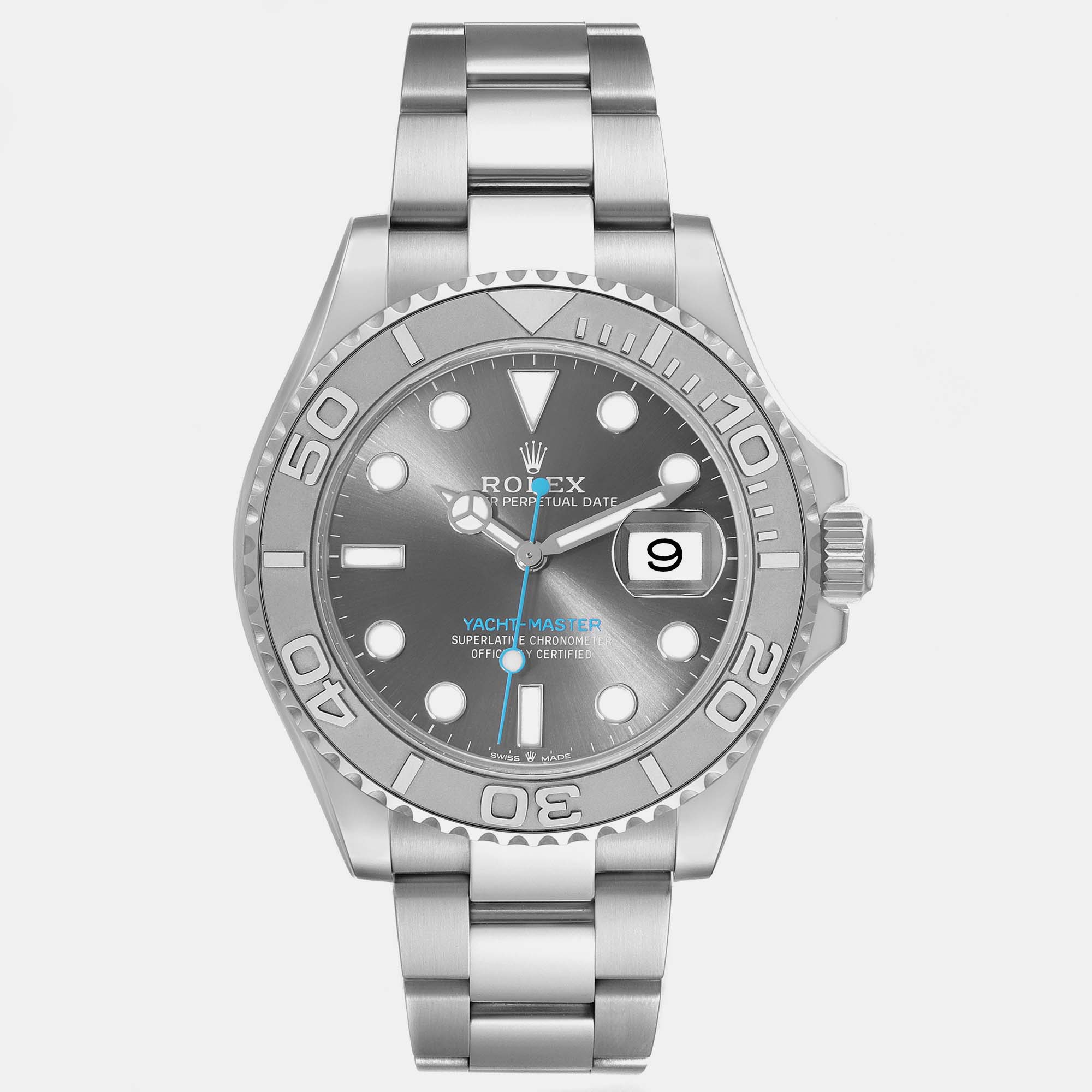 

Rolex Yachtmaster Steel Platinum Bezel Slate Dial Mens Watch 126622, Grey