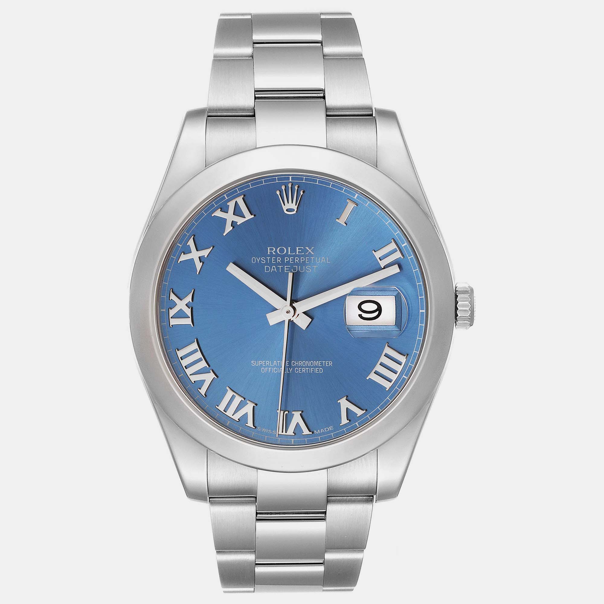 

Rolex Datejust II Blue Roman Dial Steel Men's Watch 41 mm