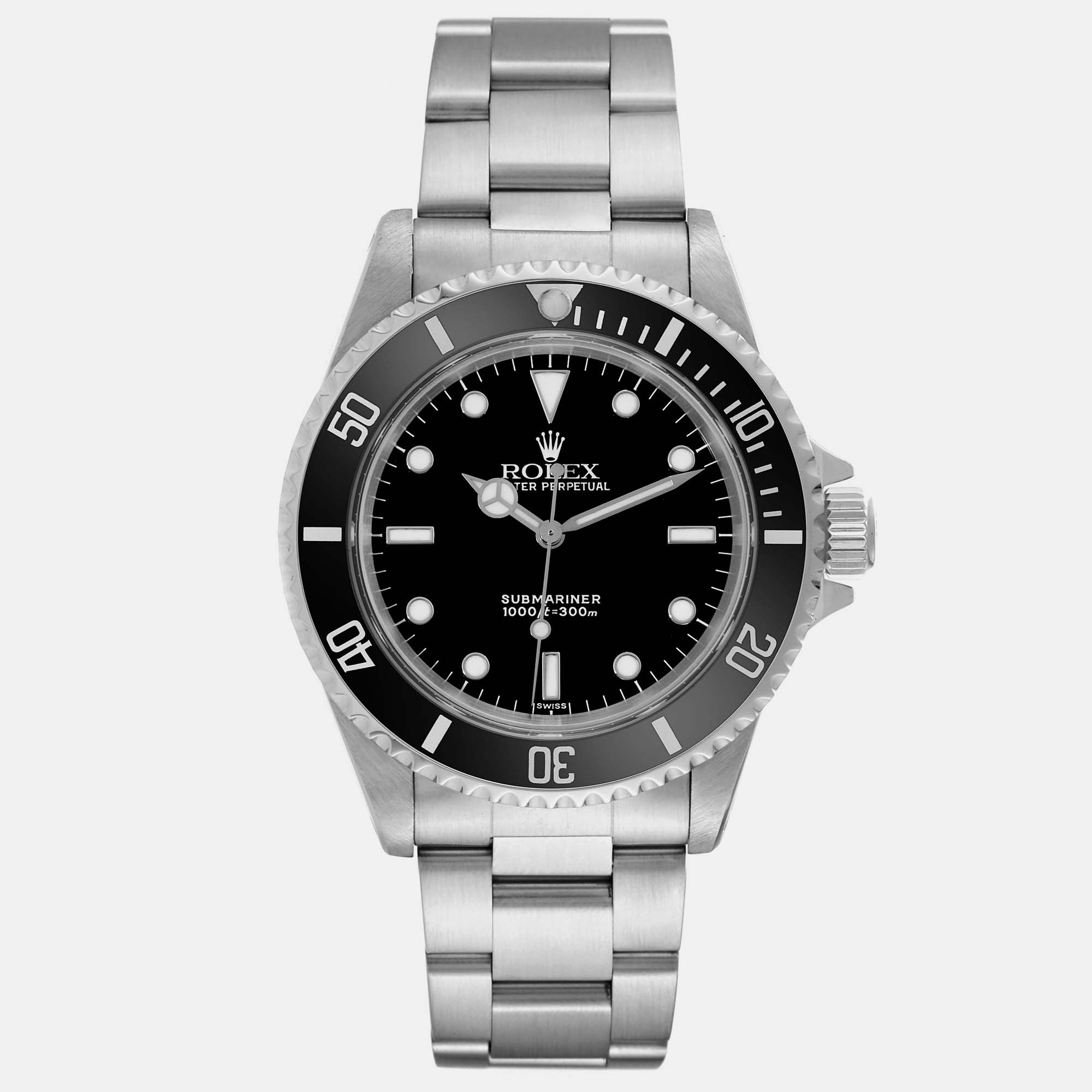 

Rolex Submariner No Date 2 Liner Steel Men's Watch 40 mm, Black