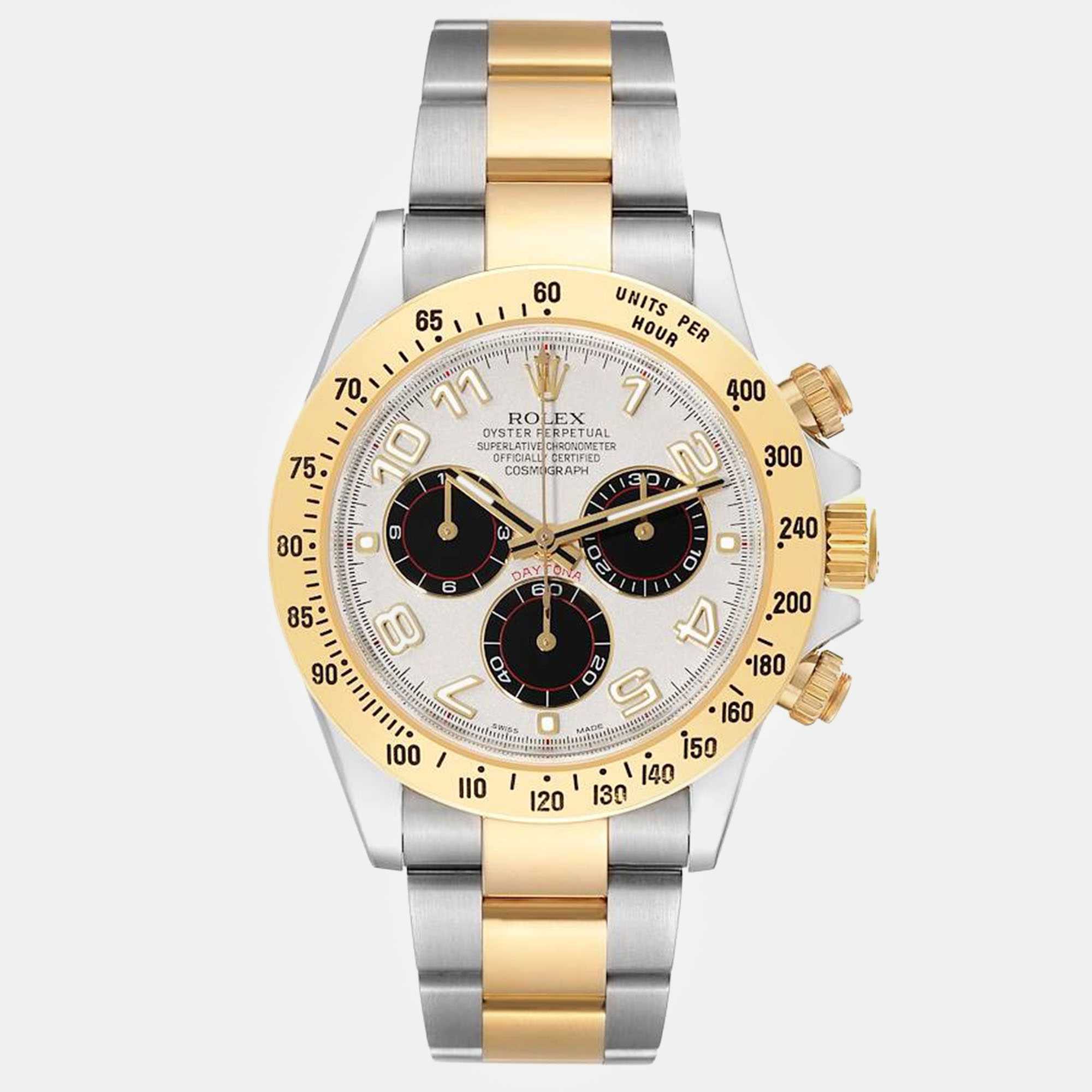 

Rolex Daytona Panda Dial Steel Yellow Gold Men's Watch 40.0 mm, Silver