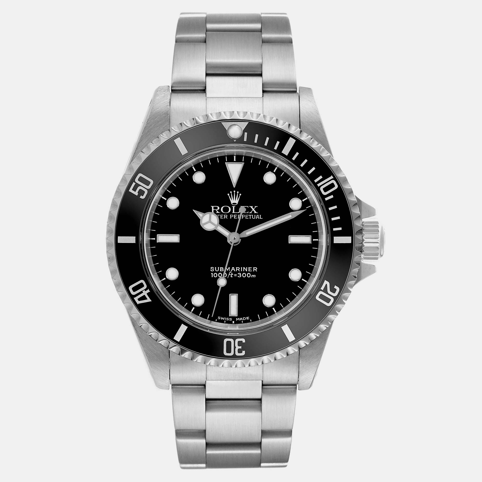 

Rolex Submariner No Date 2 Liner Steel Men's Watch 40.0 mm, Black