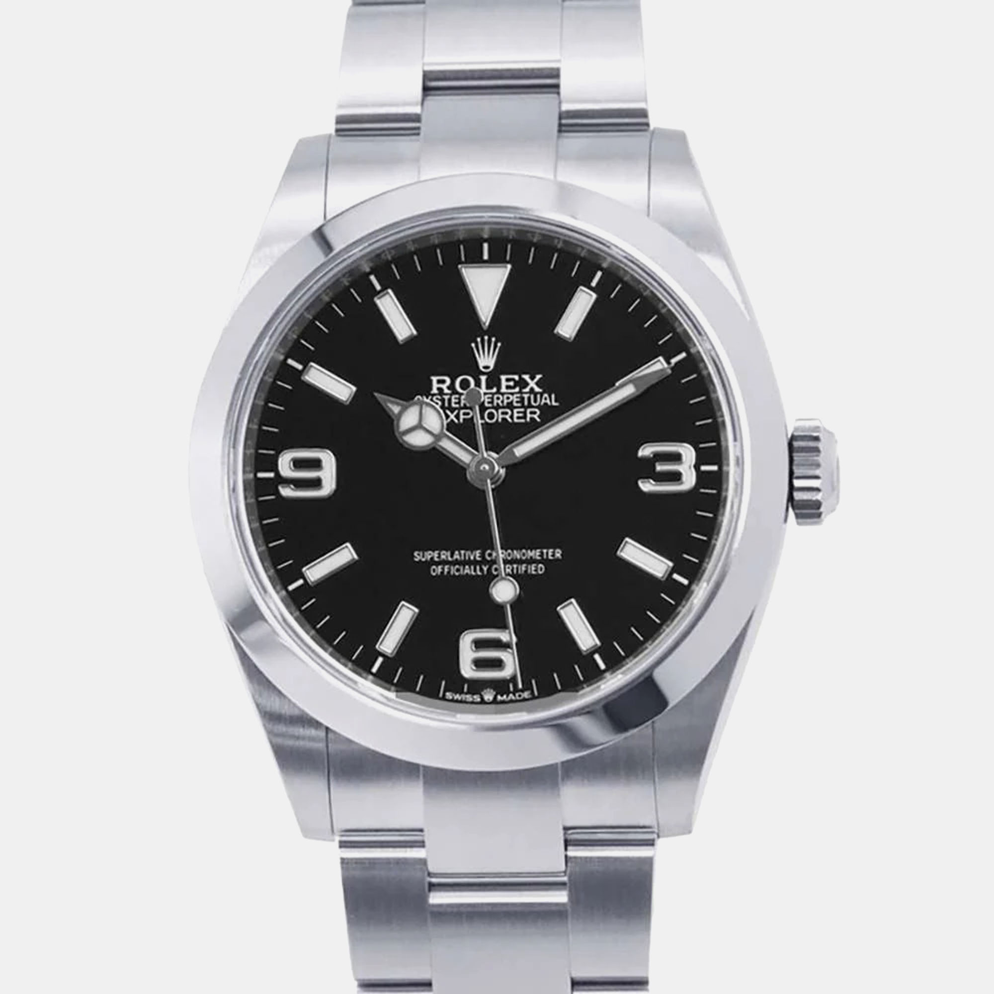 

Rolex Black Stainless Steel Explorer 224270 Automatic Men's Wristwatch 40 mm