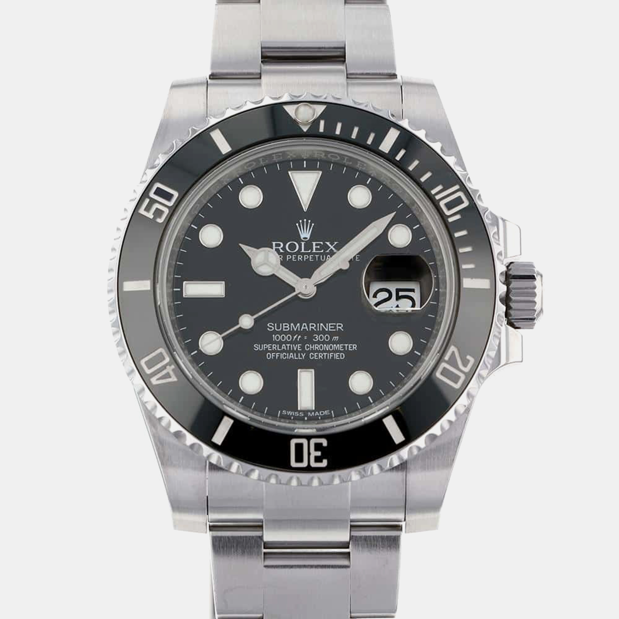 

Rolex Black Stainless Steel Submariner 116610LN Automatic Men's Wristwatch 40 mm