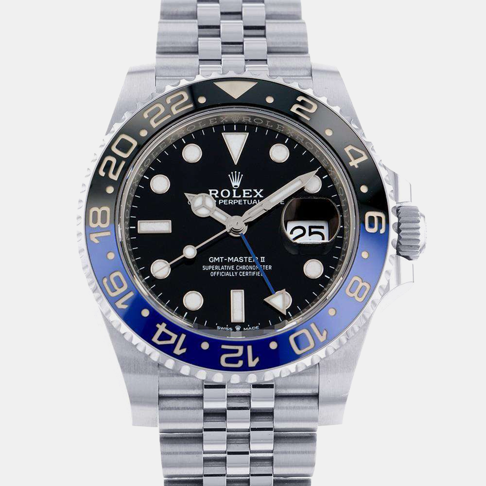 

Rolex Black Stainless Steel GMT-Master II 126710BLNR Automatic Men's Wristwatch 40 mm