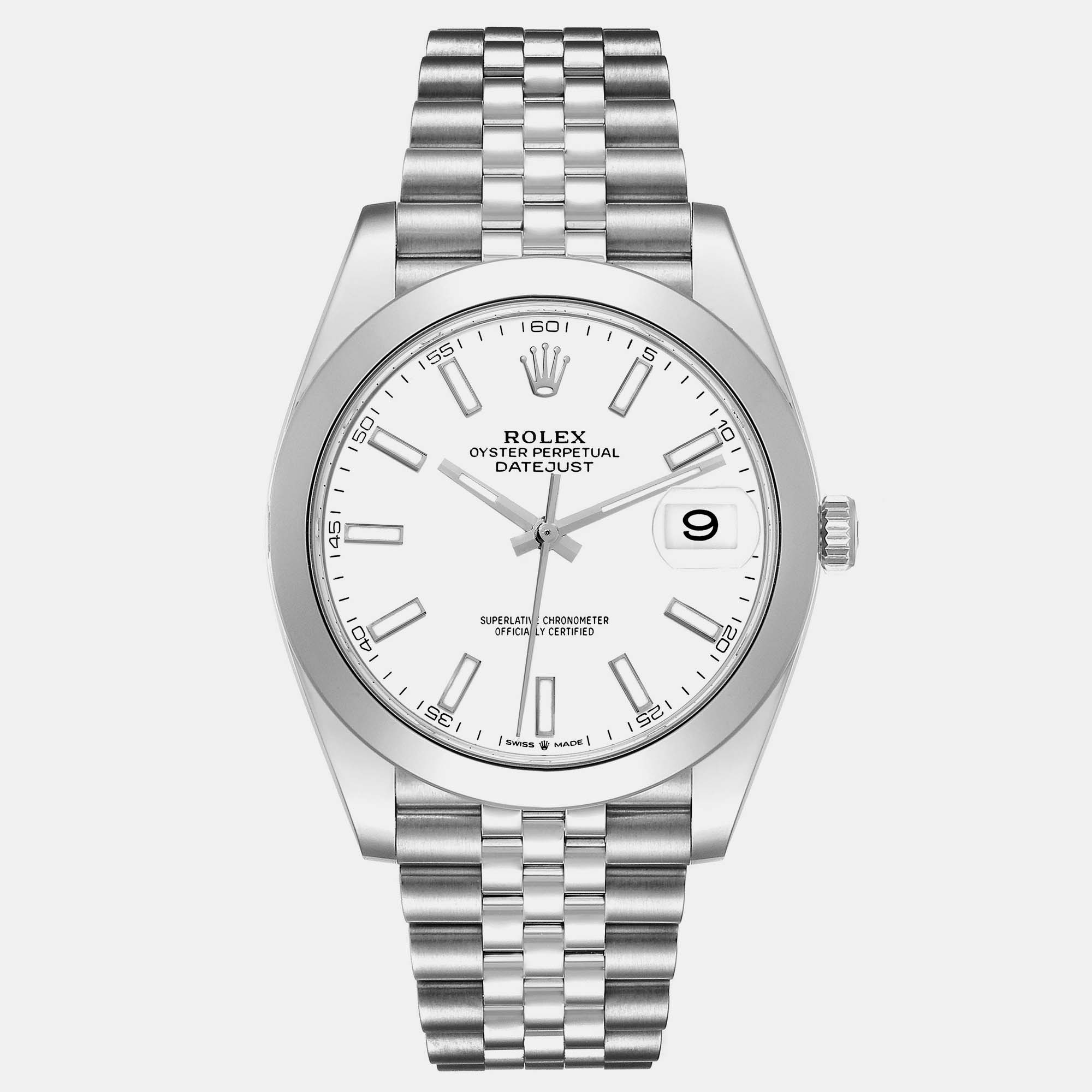 

Rolex Datejust White Dial Steel Mens Watch 41.0 mm